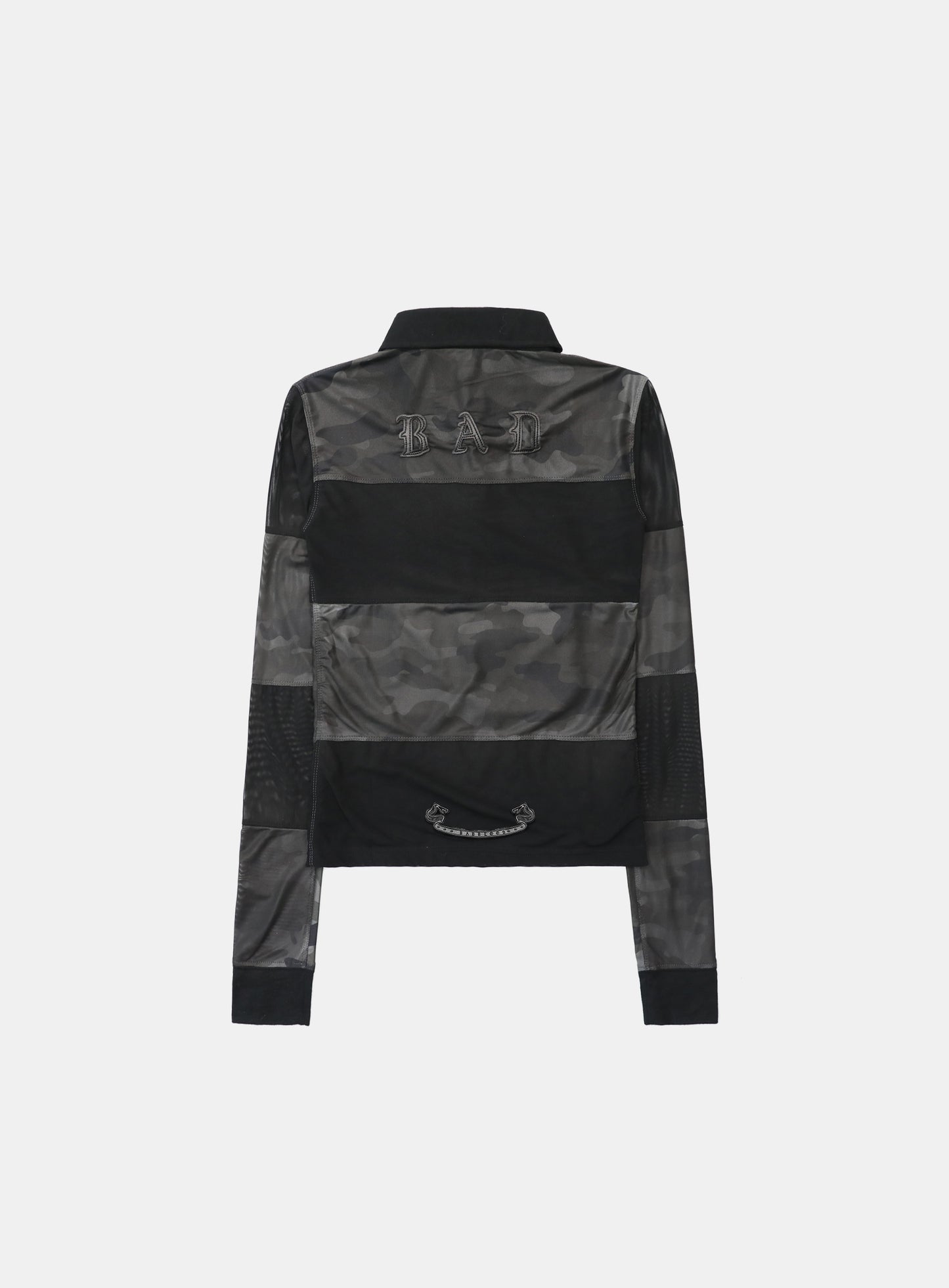 Vintage Club Rugby Shirt Slim Fit - Camo/Black