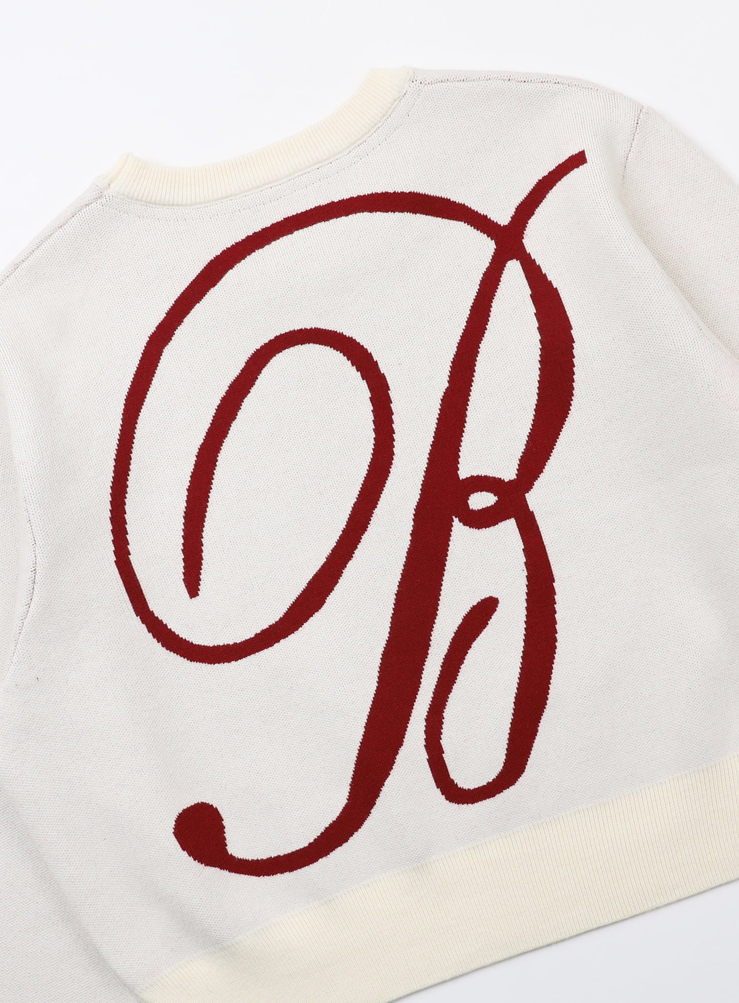 Classic Big Logo Crewneck Sweater - Cream