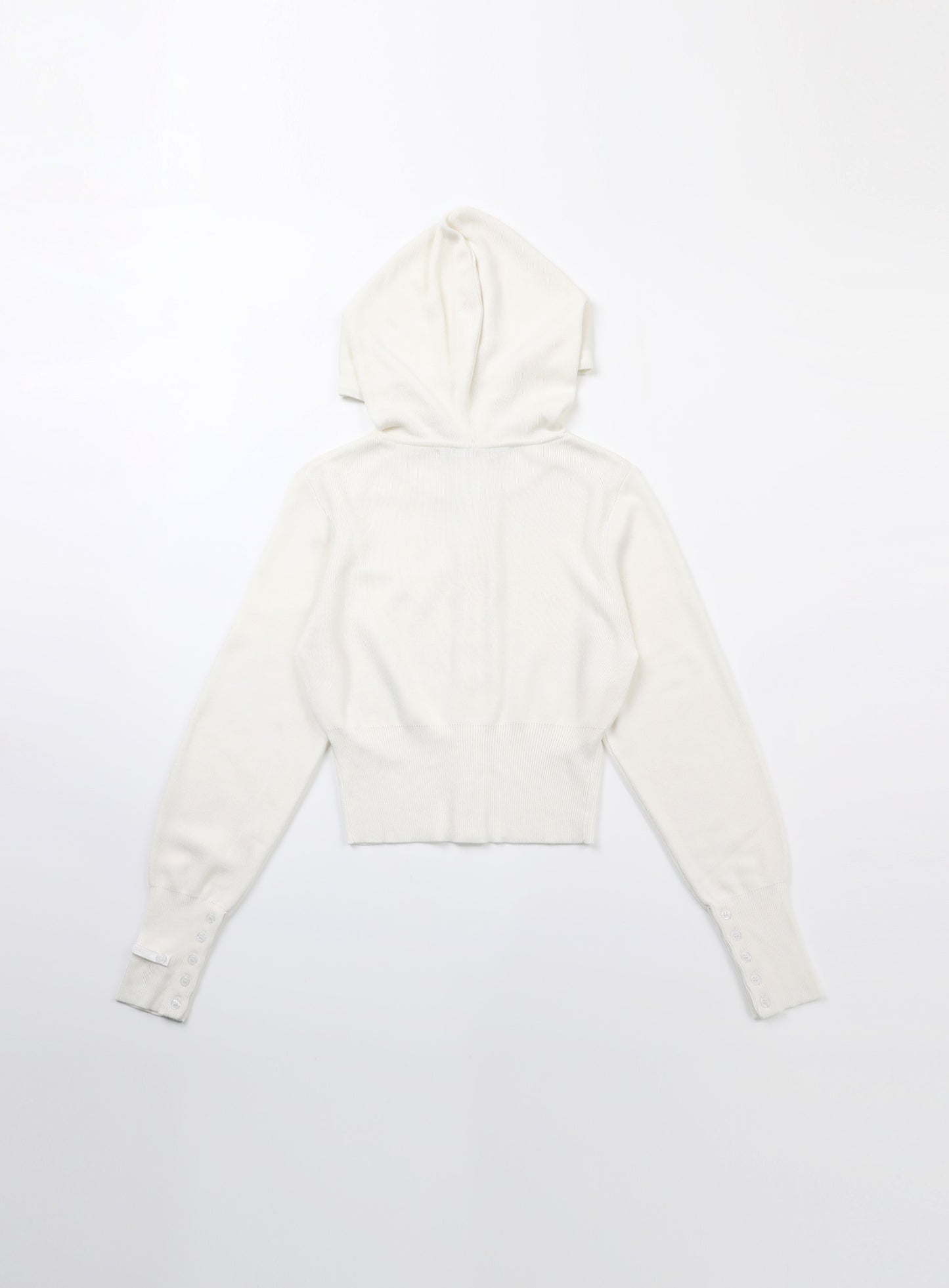 The Pure Button-Up Hooded Cardigan - White