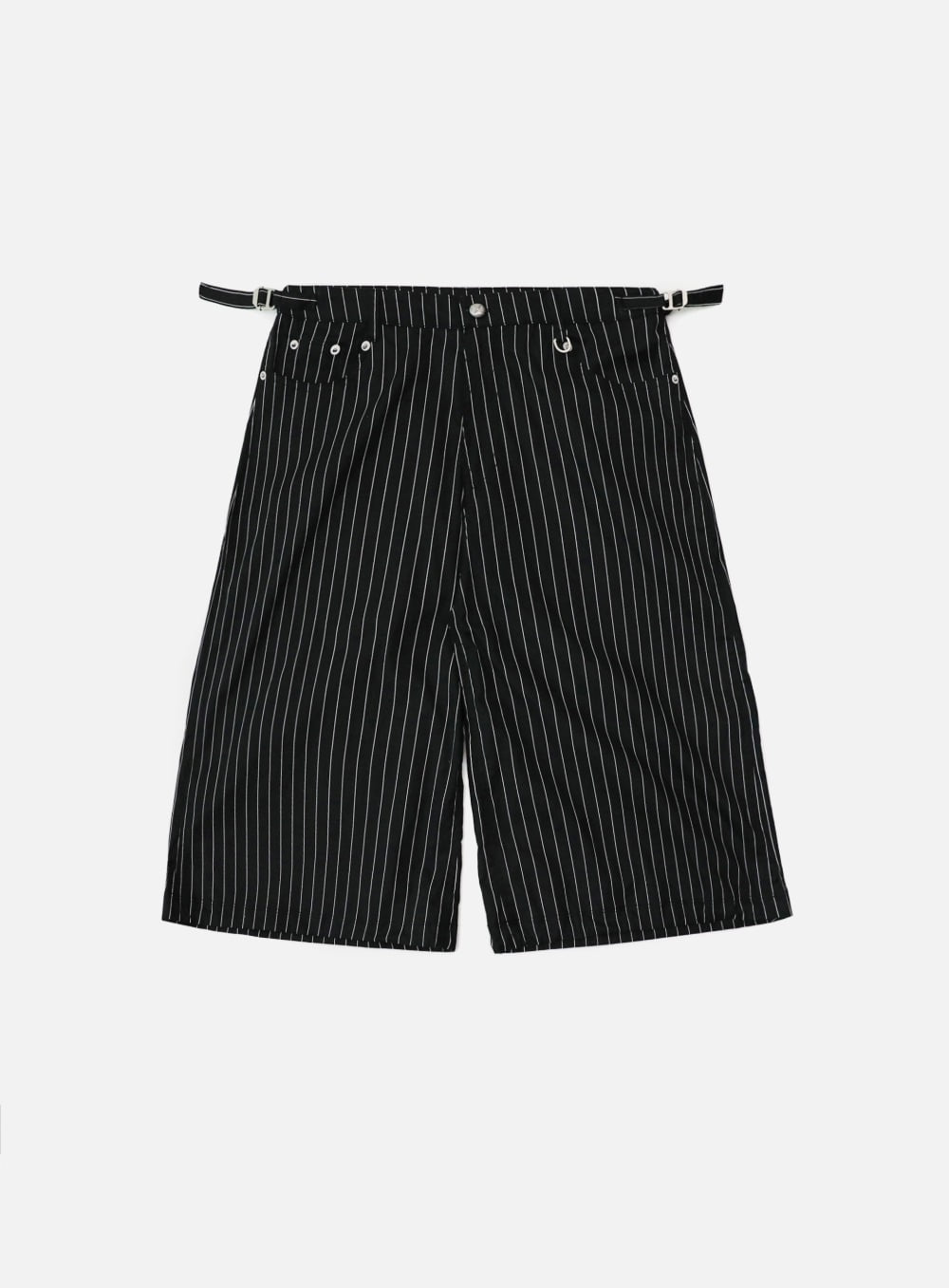 ★BADBLOOD★ Cosmo Graphic Bermuda Pants Black Check w-srt25 Cosmo Graphic Bermuda Pants - Black/Striped – BADBLOOD TAIWAN