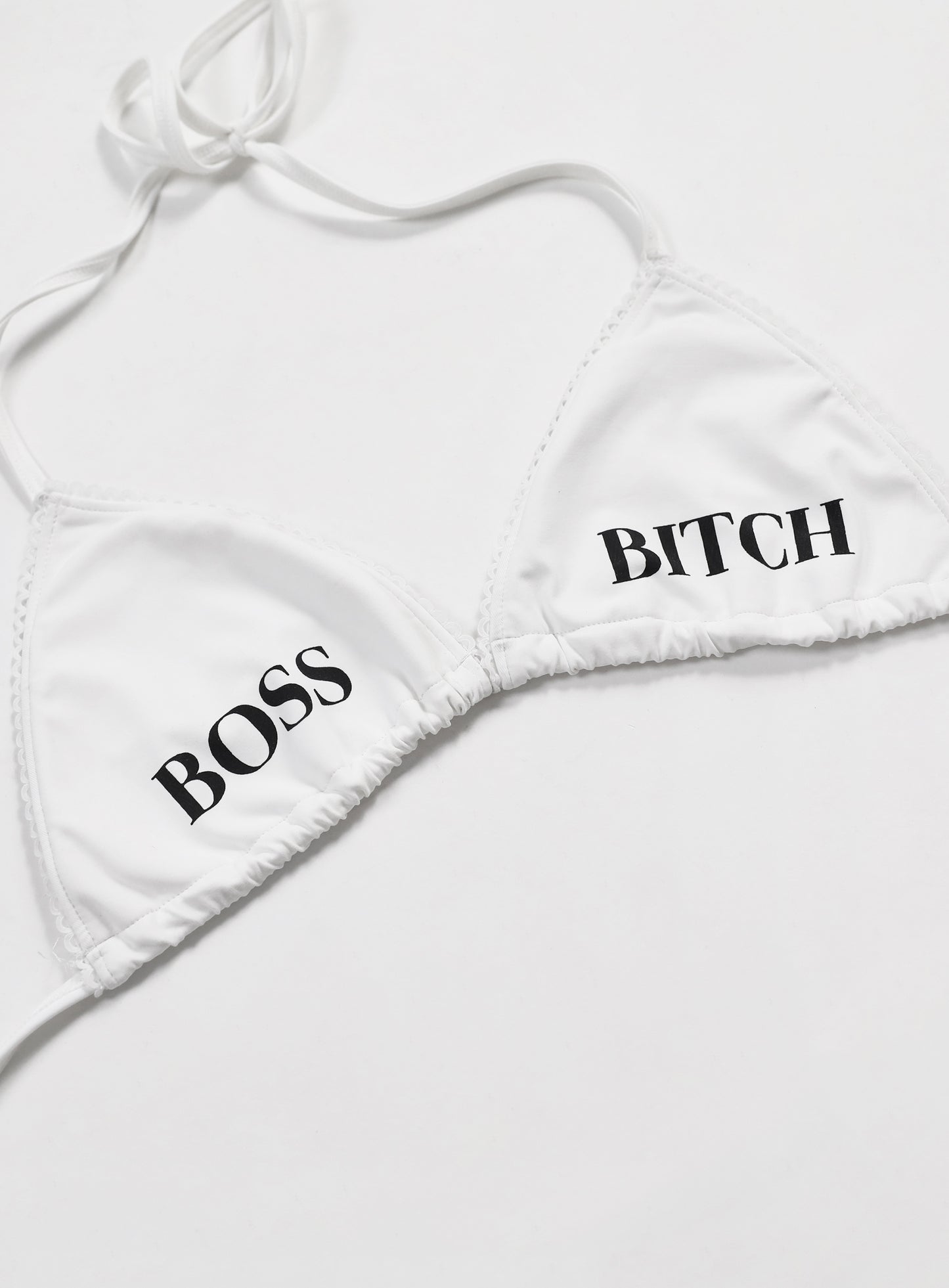 Boss Mode Bikini Top - White