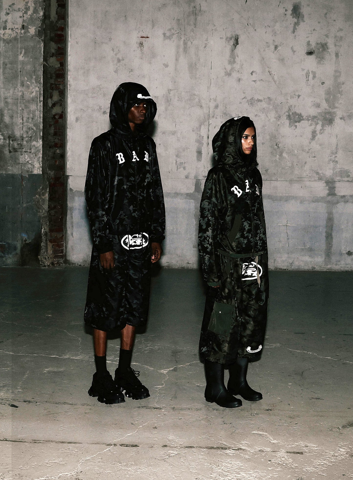 Mystic Nylon Reflective Hooded Zip-Up - Brown Camo
