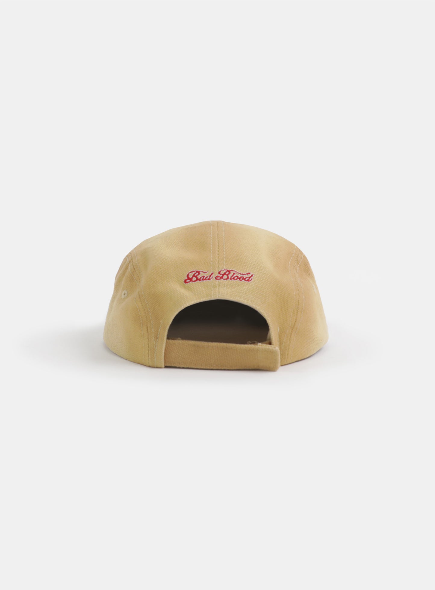 Oval Logo Washed Camp Cap - Beige