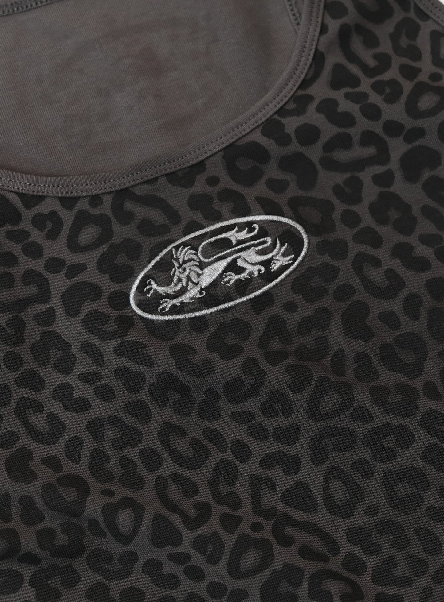 Mystic Tank Slim Fit - Black Leopard