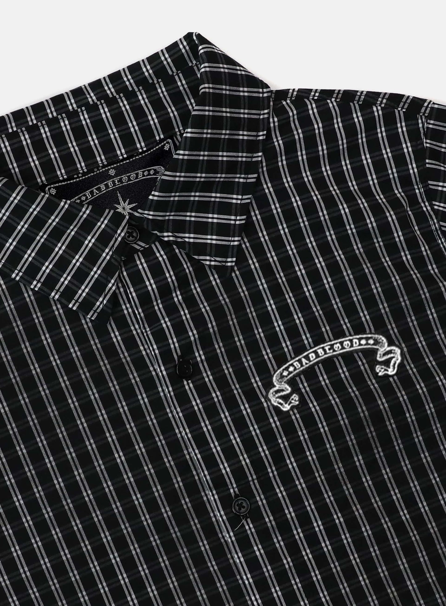 Cosmo Graphic Short Sleeve Shirt - Black Check