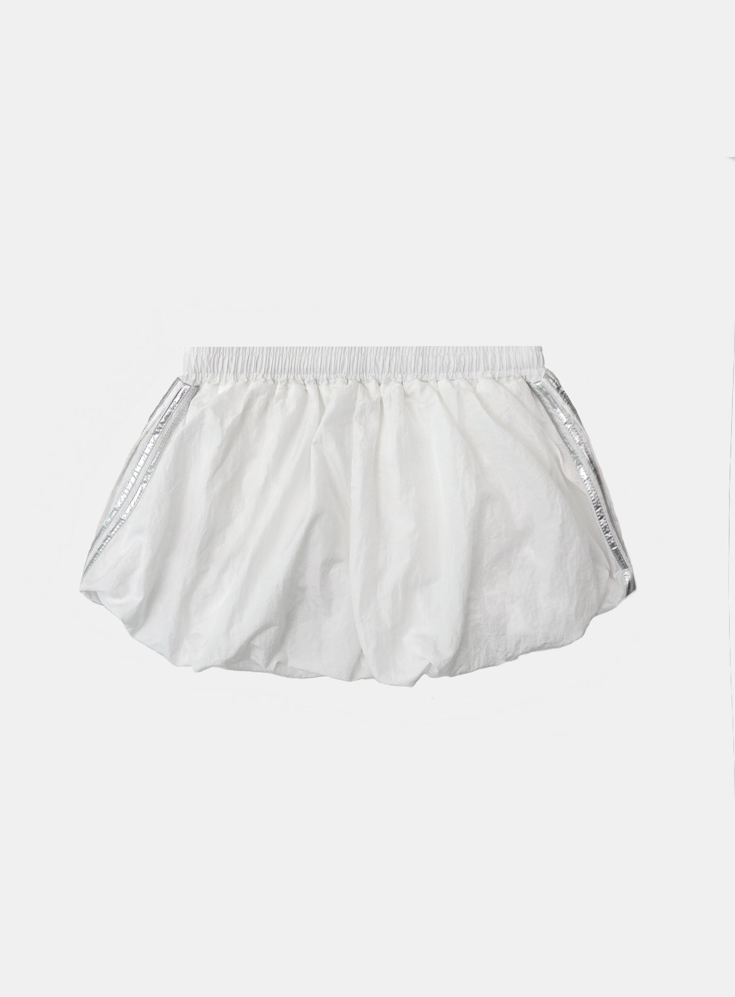 Dark Billy Nylon Balloon Mini Skirt - White