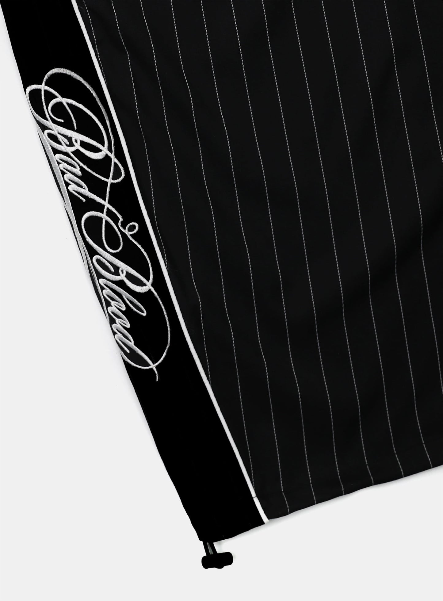 Dark Classic Pinstripe Track Pants - Black