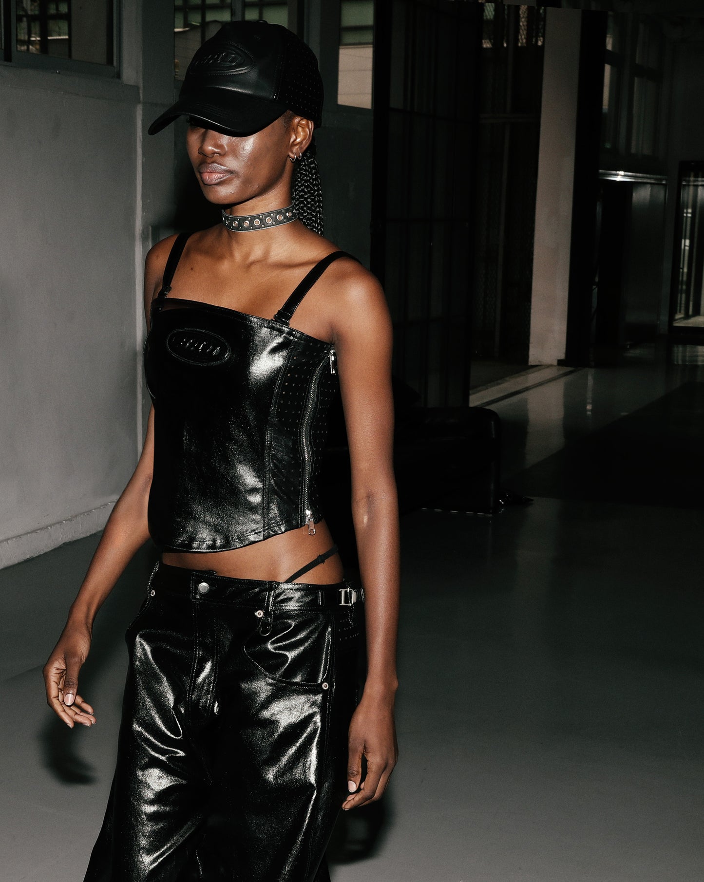 Squad Bustier - Coated Black