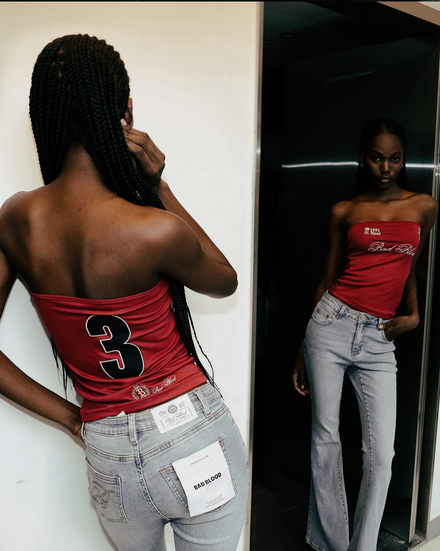 Classic Logo Tube Top - Red