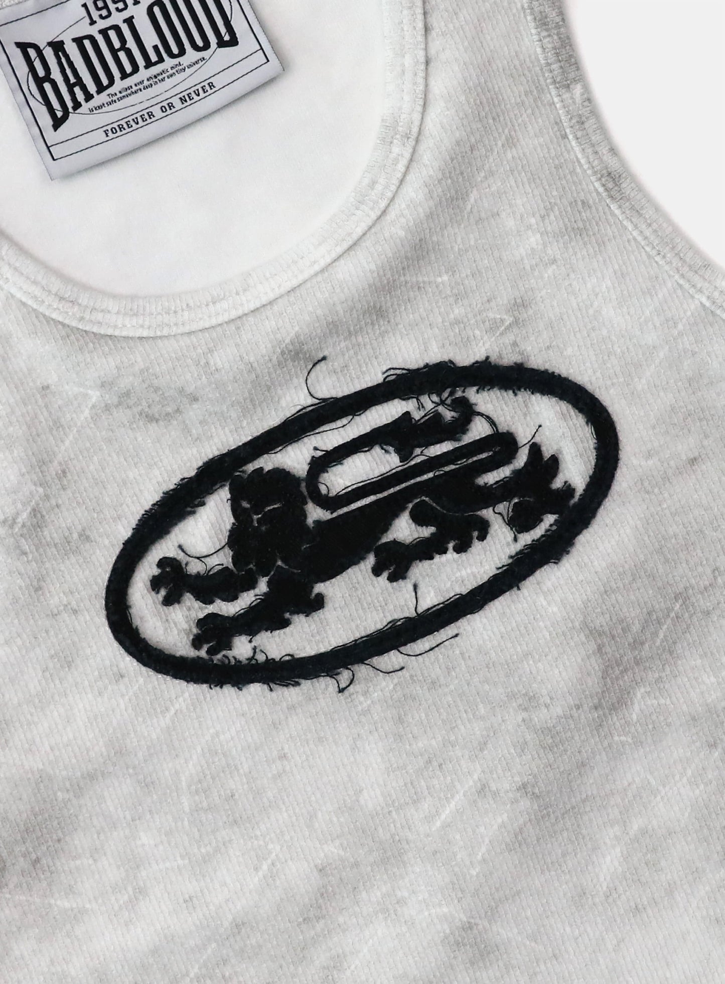Lion Patch Tank - Washed White