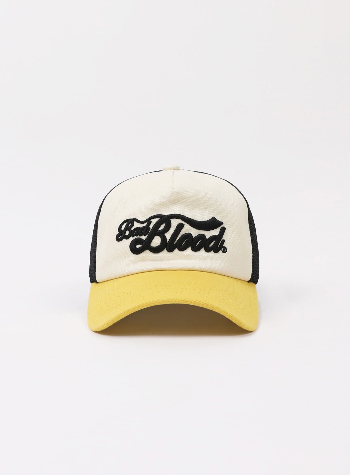 Cursive Logo Contrast Ball Cap - Mustard