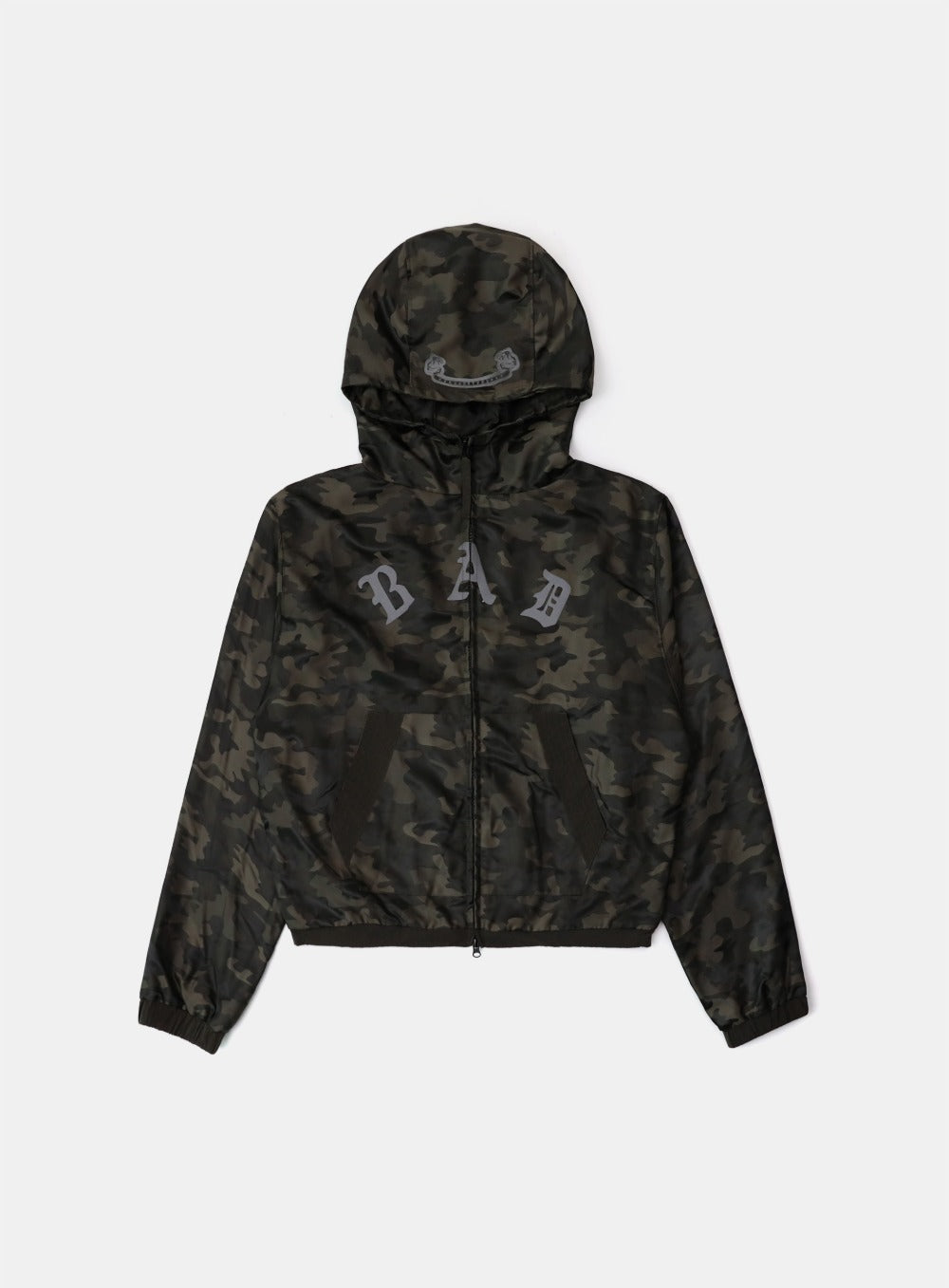 Mystic Nylon Reflective Hooded Zip-Up - Brown Camo