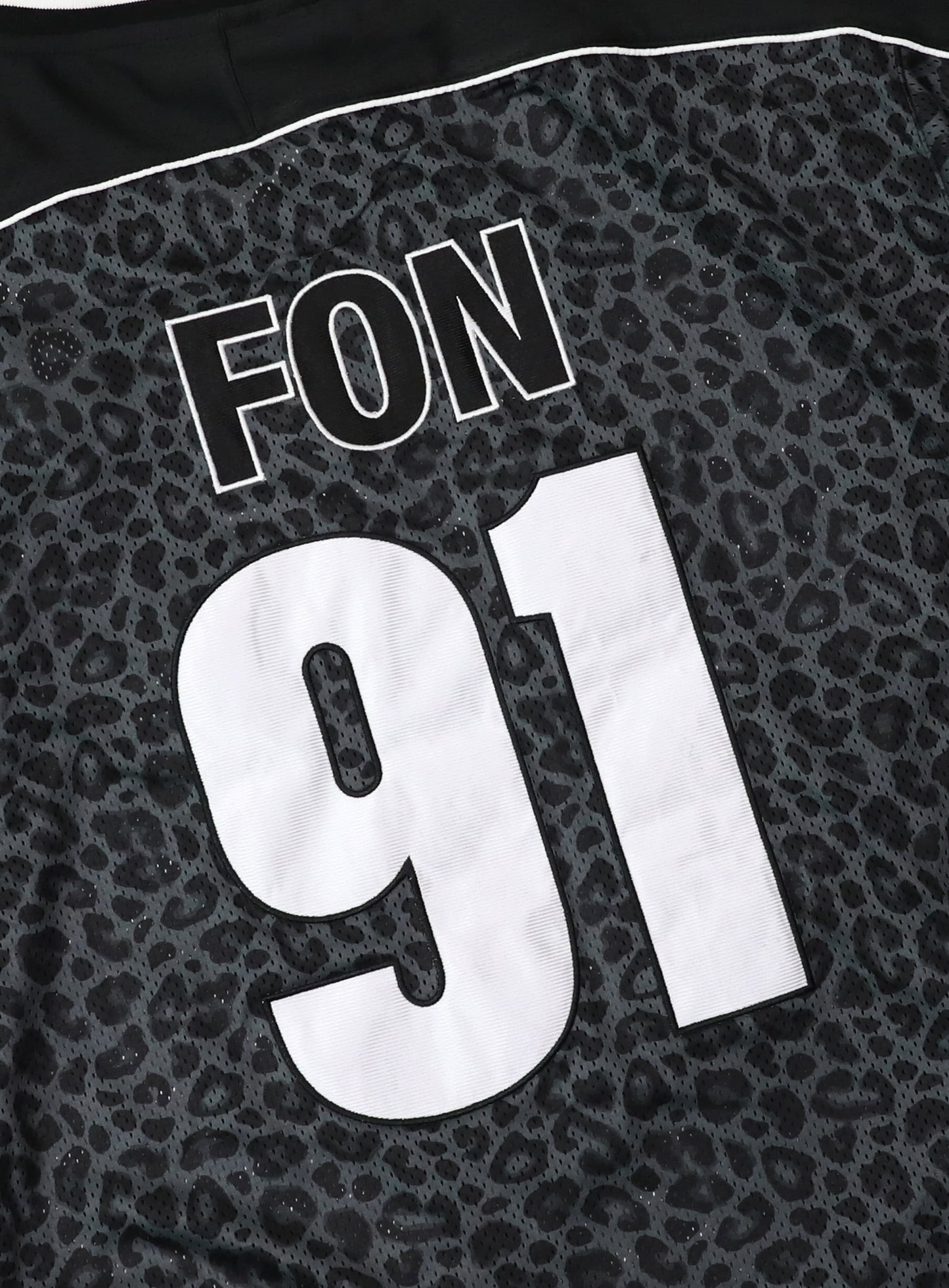 FON V-Neck Jersey Short Sleeve - Black Leopard