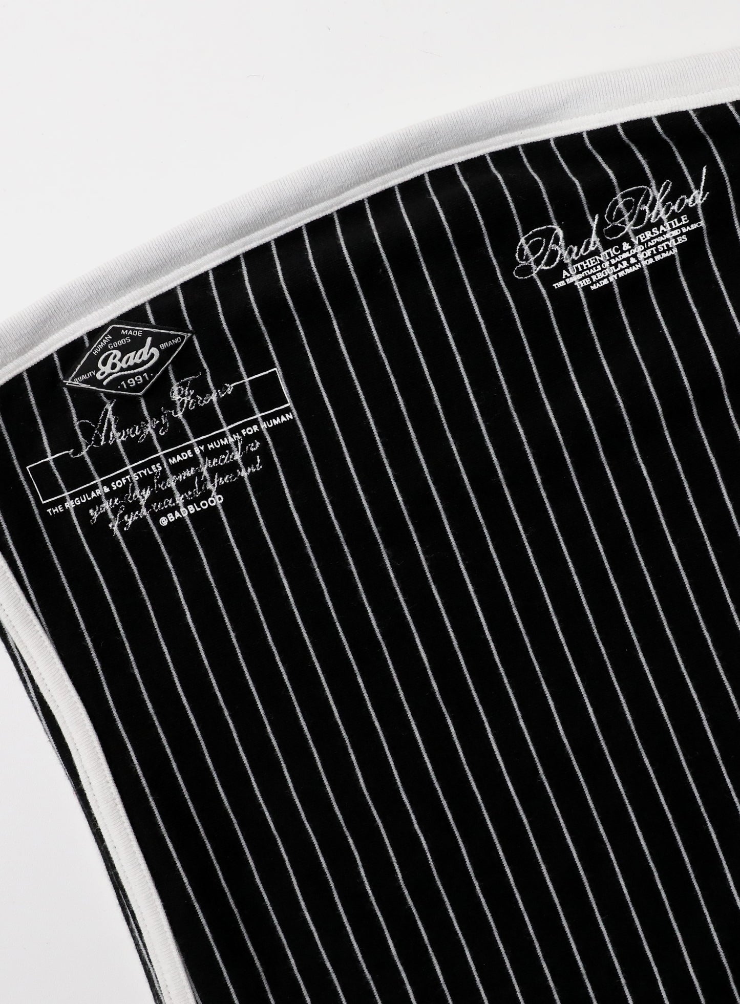 Classic Logo Stripe Tube Top - Black