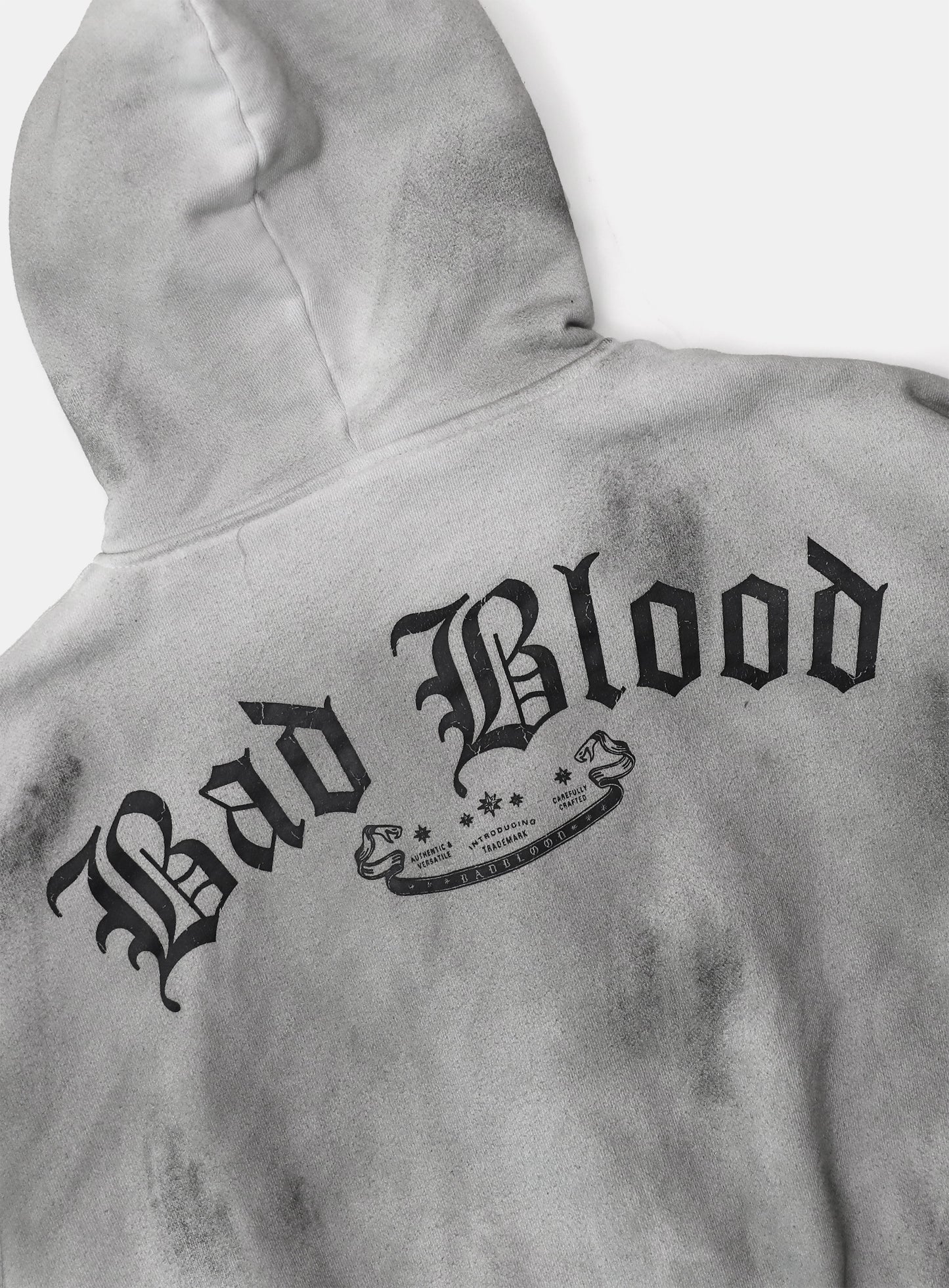 Lion Patch Hooded Zip-Up - Washed White