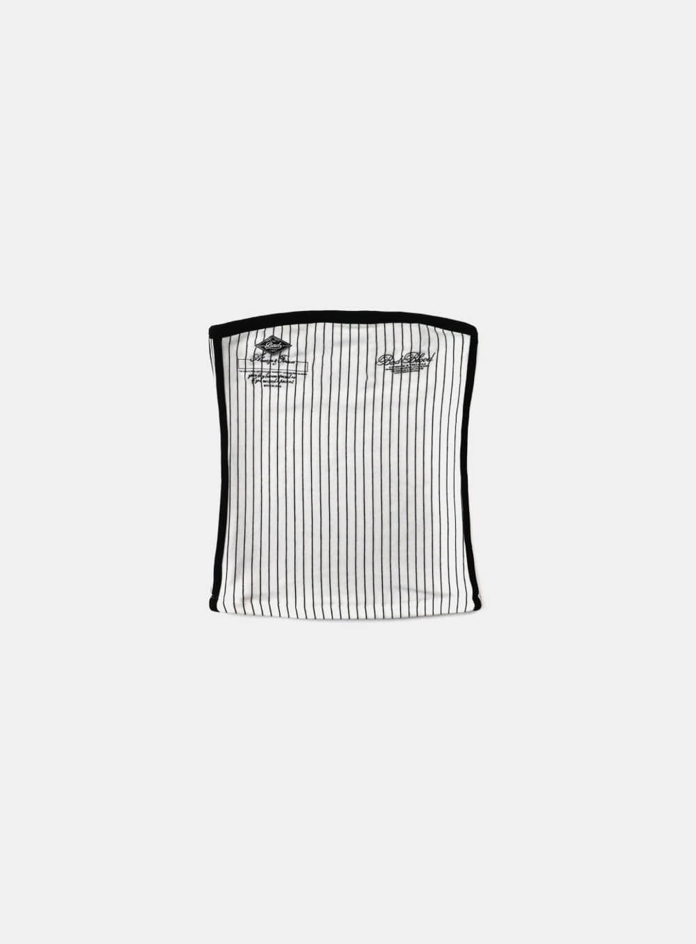 Classic Logo Stripe Tube Top - White