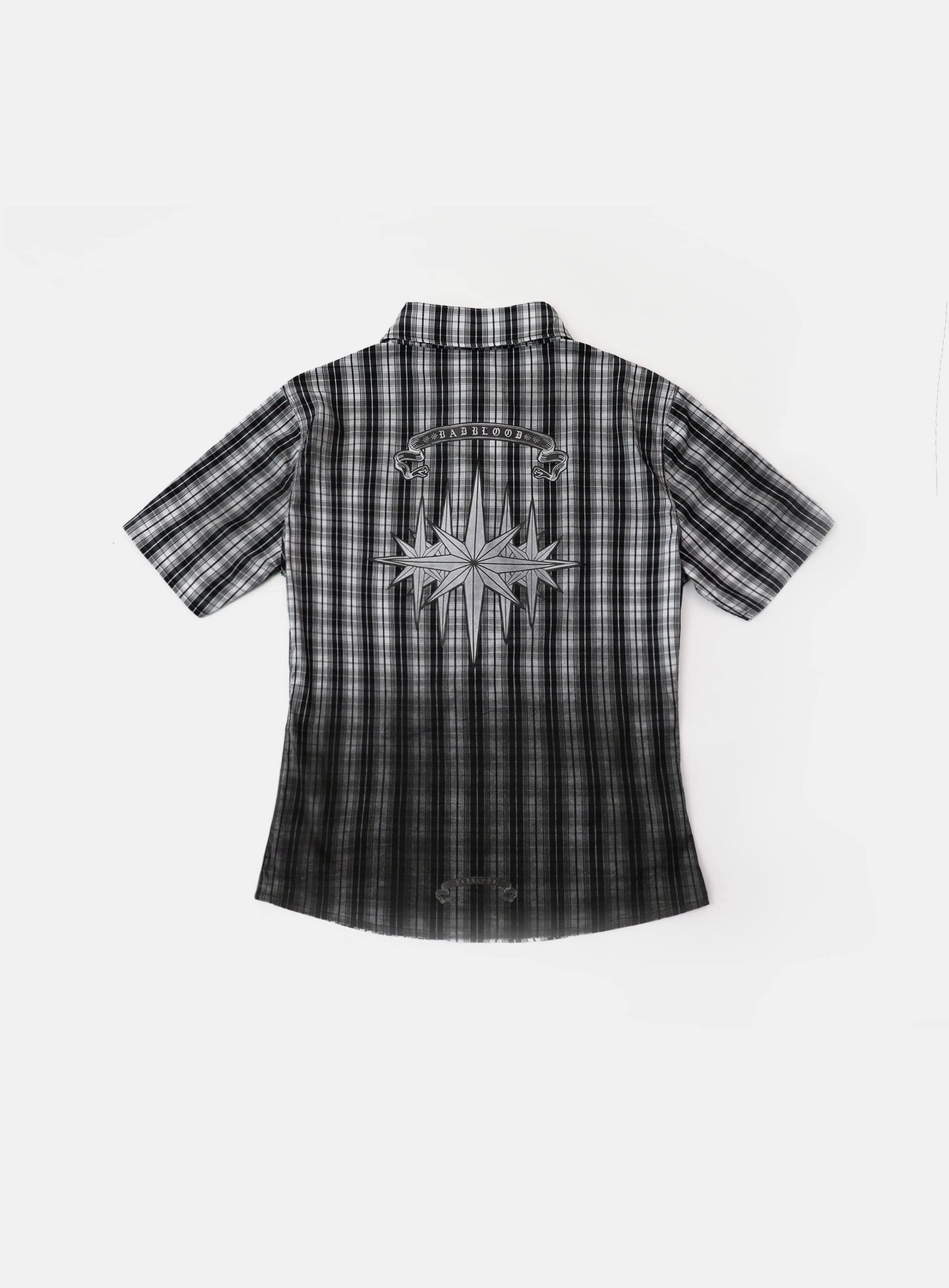 Cosmo Graphic Short Sleeve Shirt - White Check