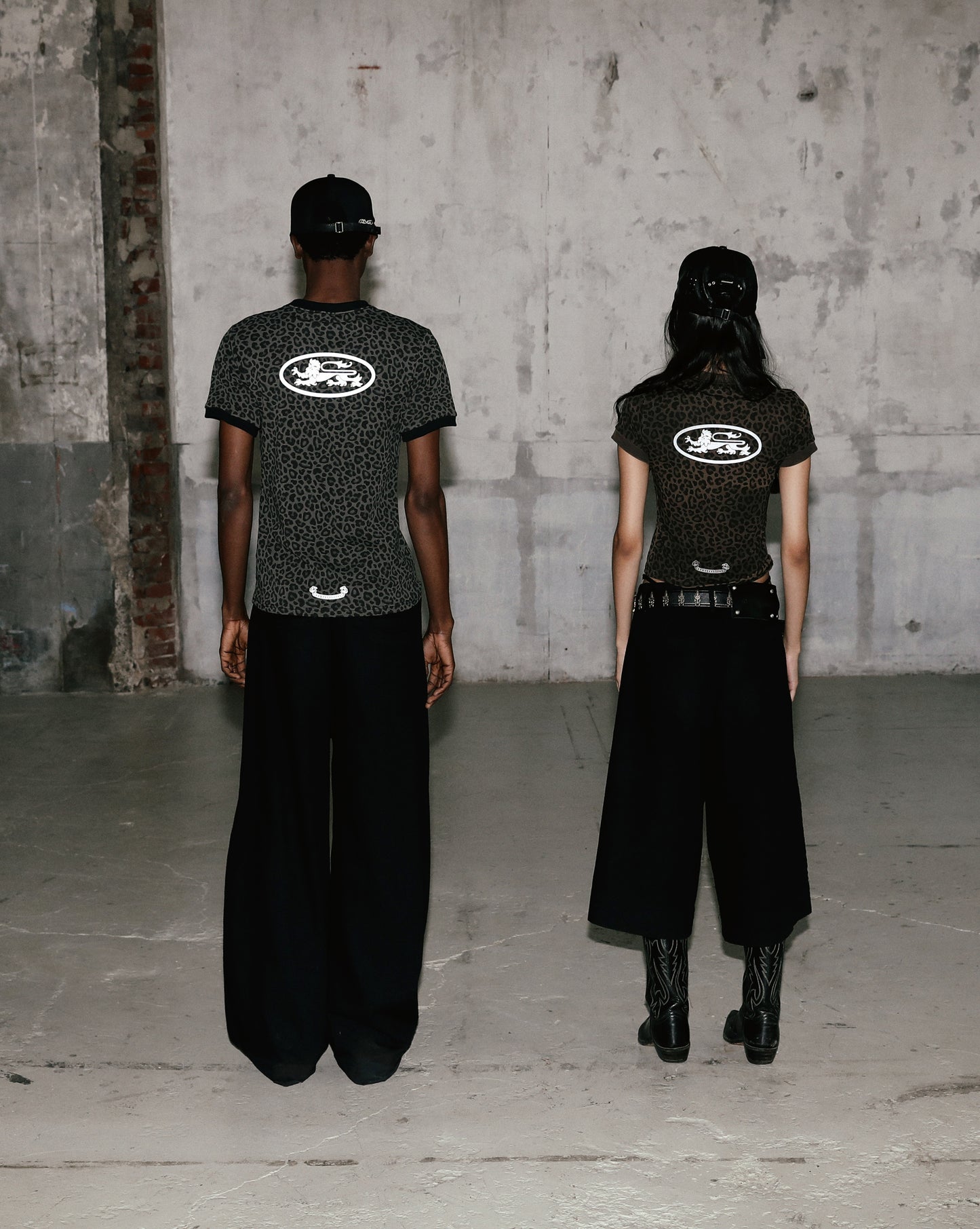 Mystic Oval Logo Jersey Ringer T-Shirt - Black Leopard