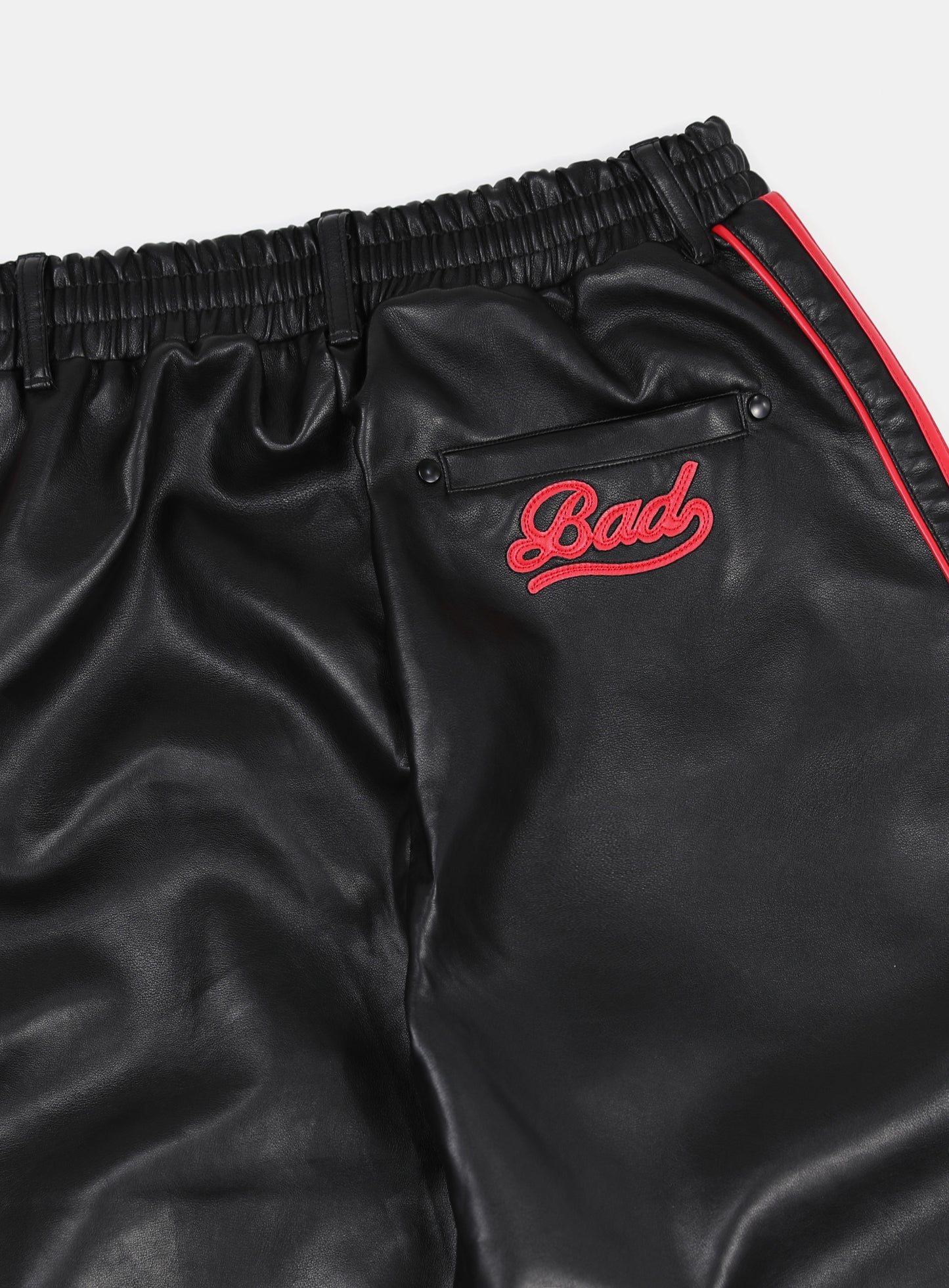 Billy Leather Jogger Pants - Black