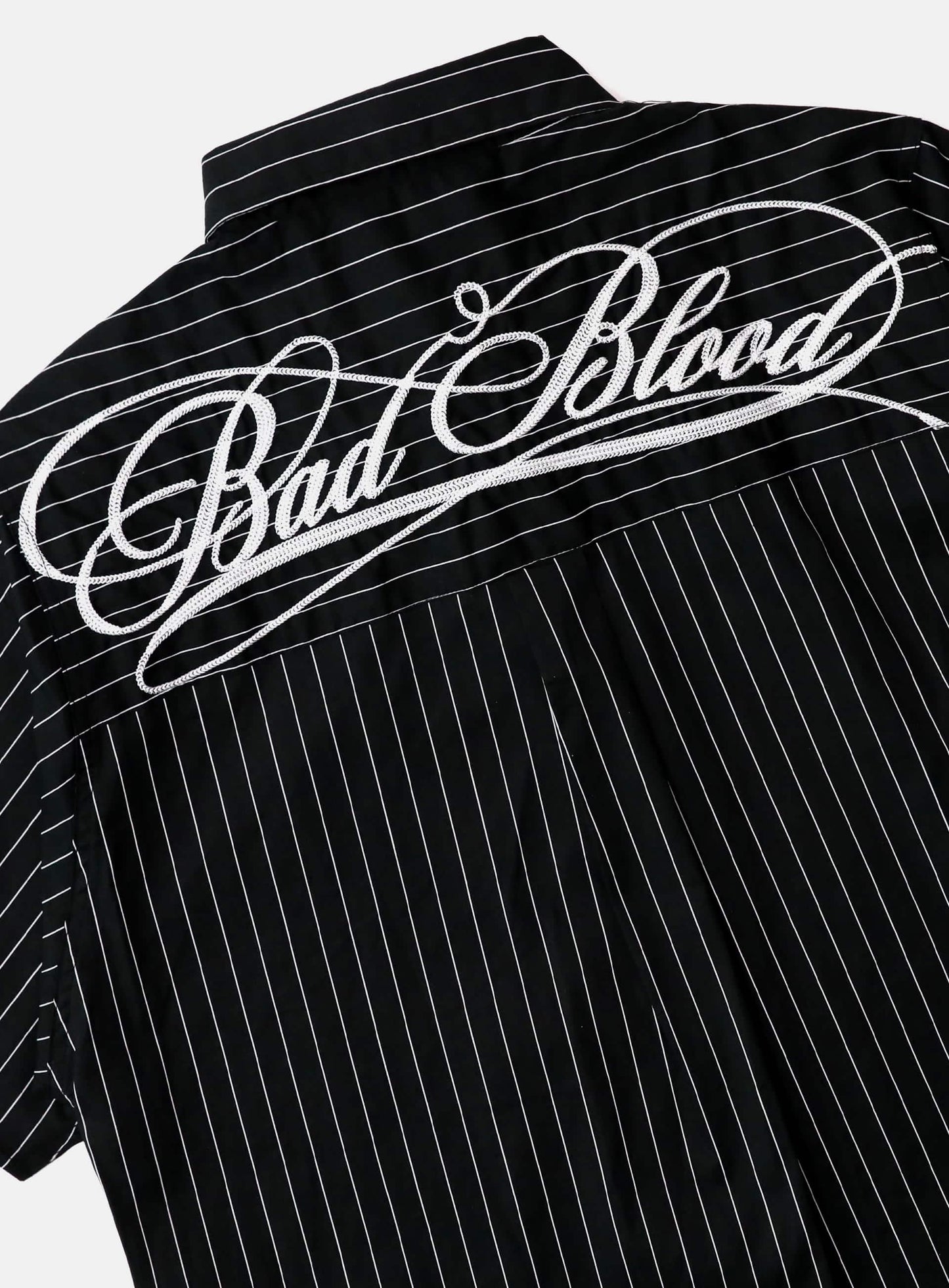 Dark Classic Short Sleeve Shirt - Black/Striped