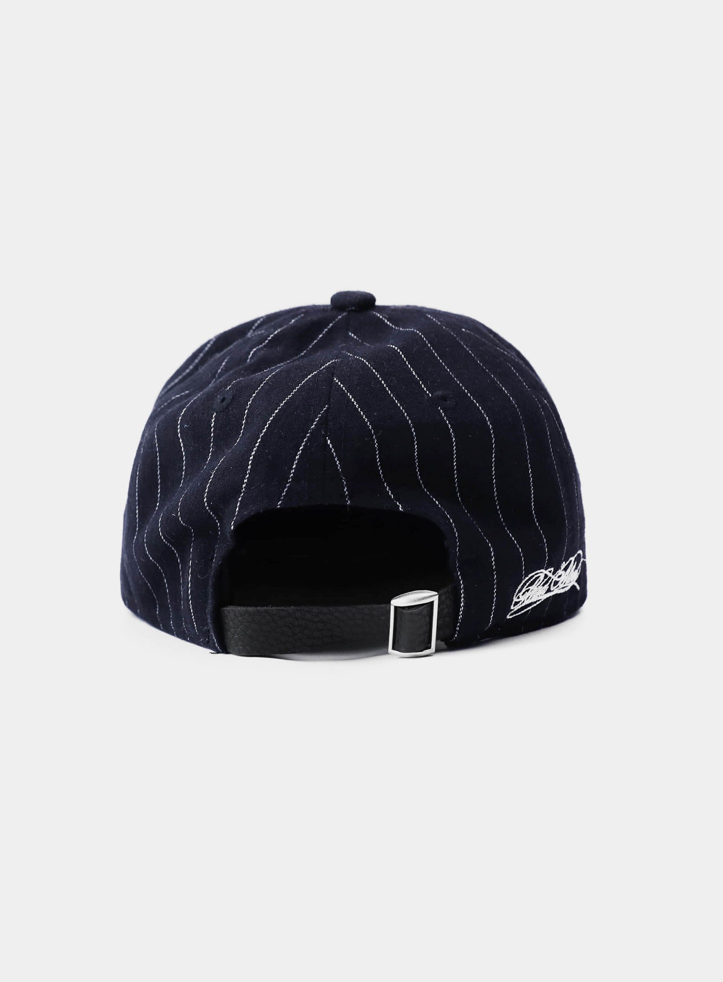 Dark Classic Wool Ballcap - Navy/Striped