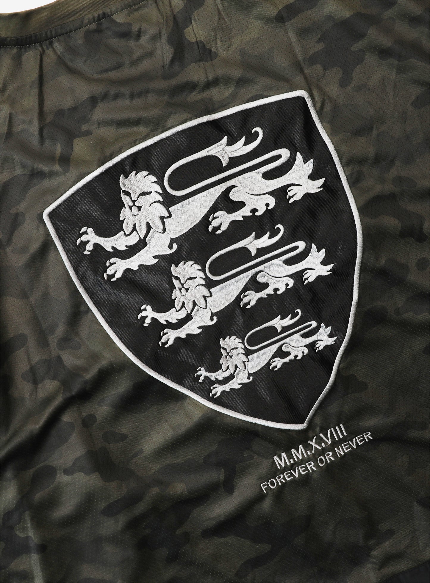 Shield M Contrast V-Neck Jersey Long Sleeve - Green Camo