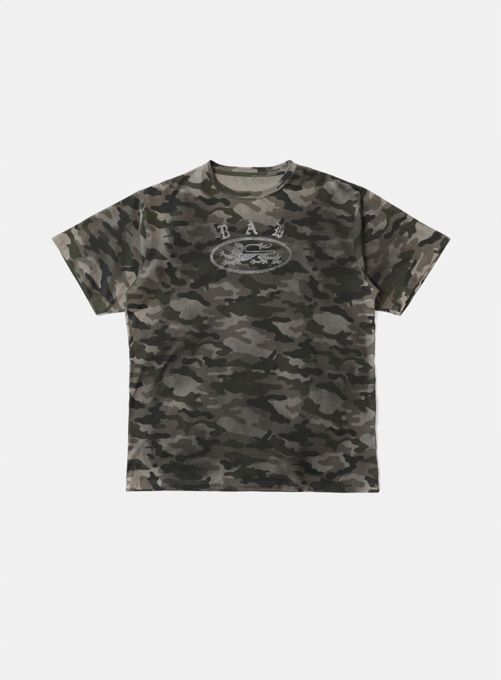 Crack Print T-Shirt - Green Camo