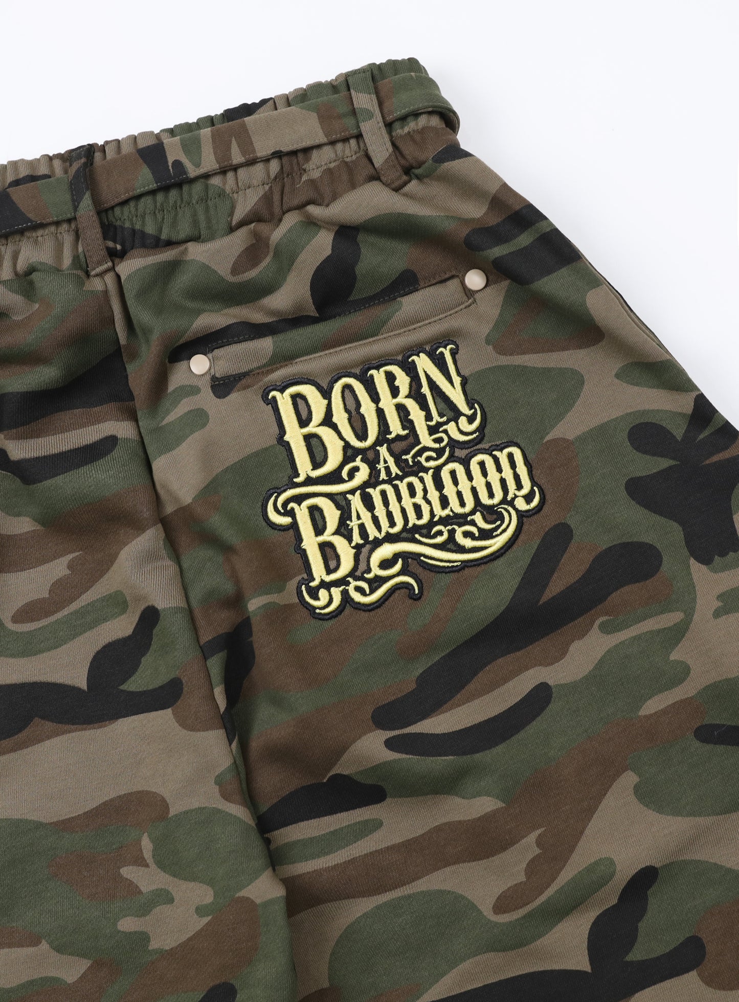 Camo 2 Way Curved Jogger Trousers - Military
