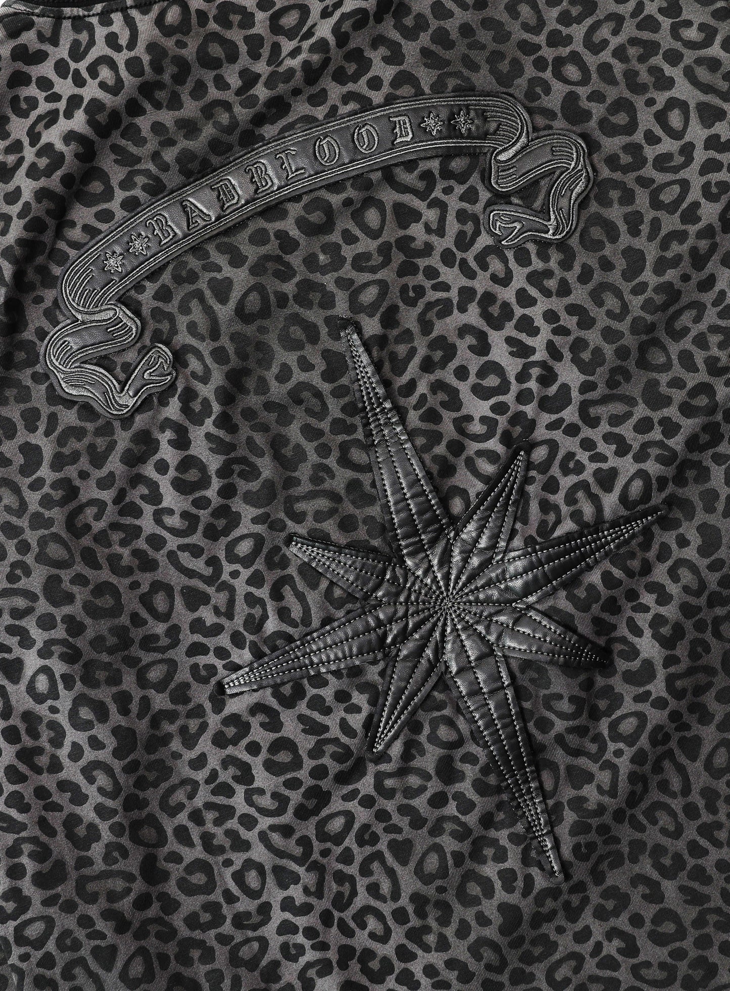 Cosmo Bad Patch Ringer Long Sleeve - Black Leopard
