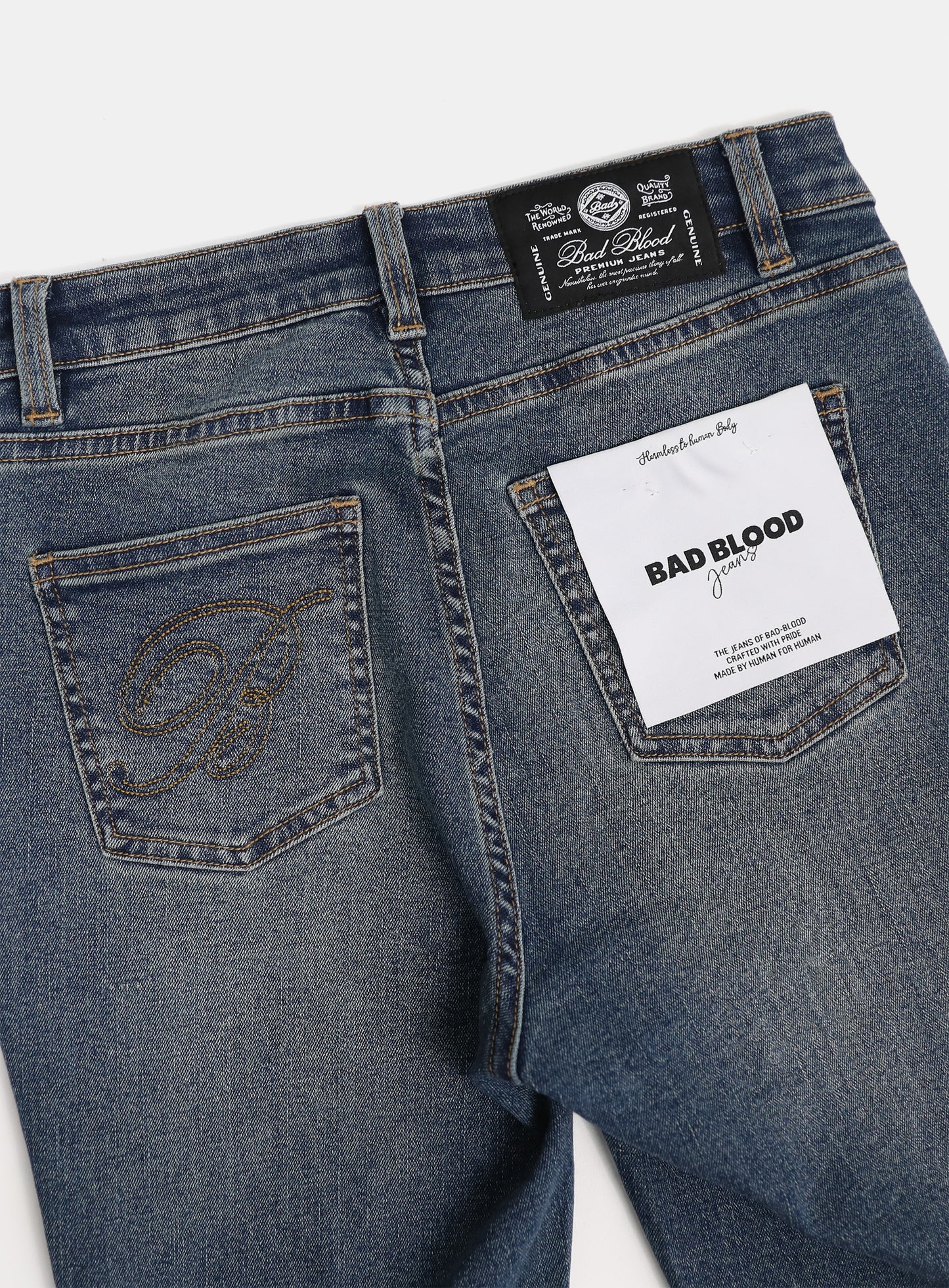 0119 Low-rise boot cut jeans - Mid Blue