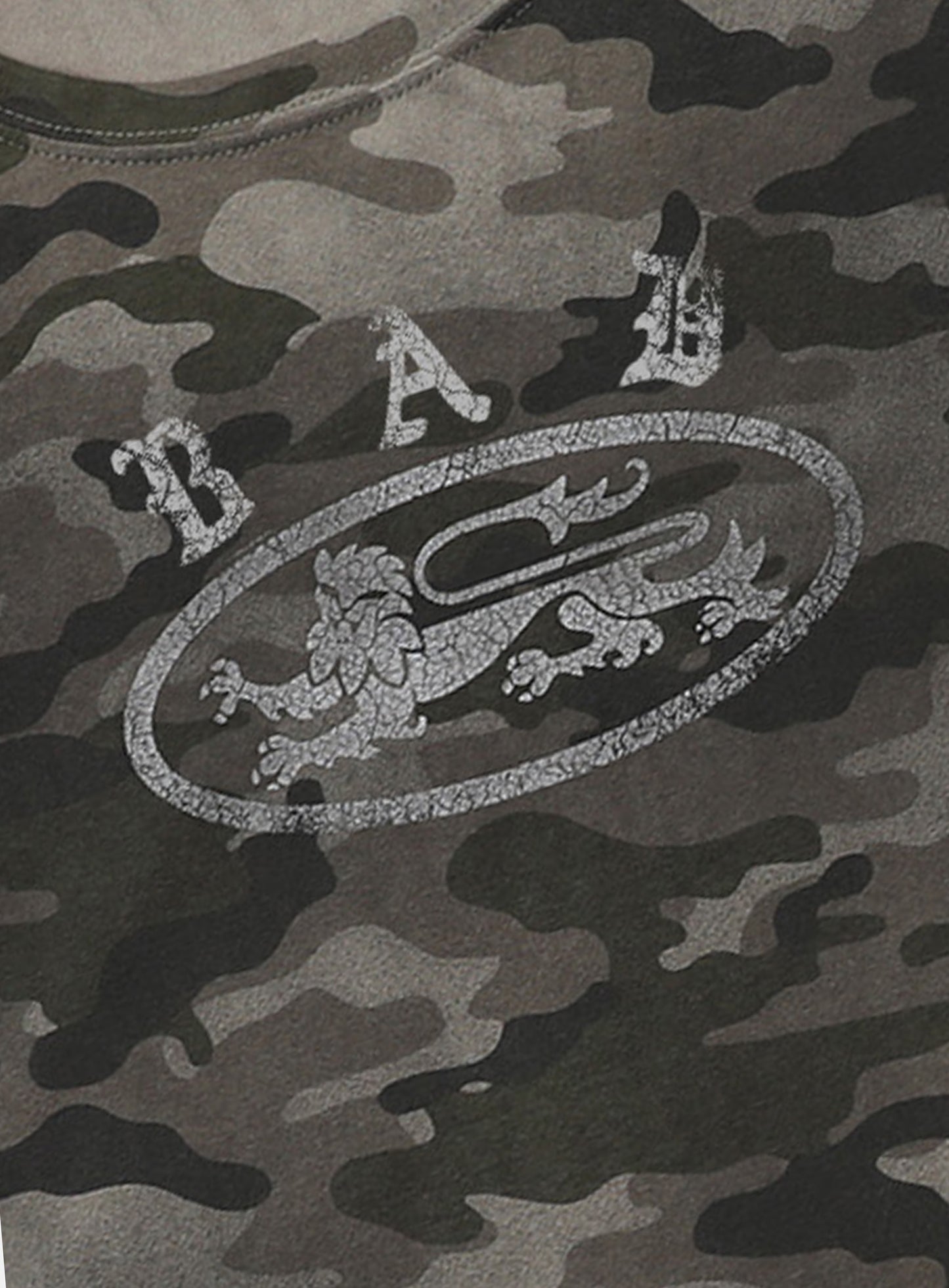 Crack Print T-Shirt - Green Camo