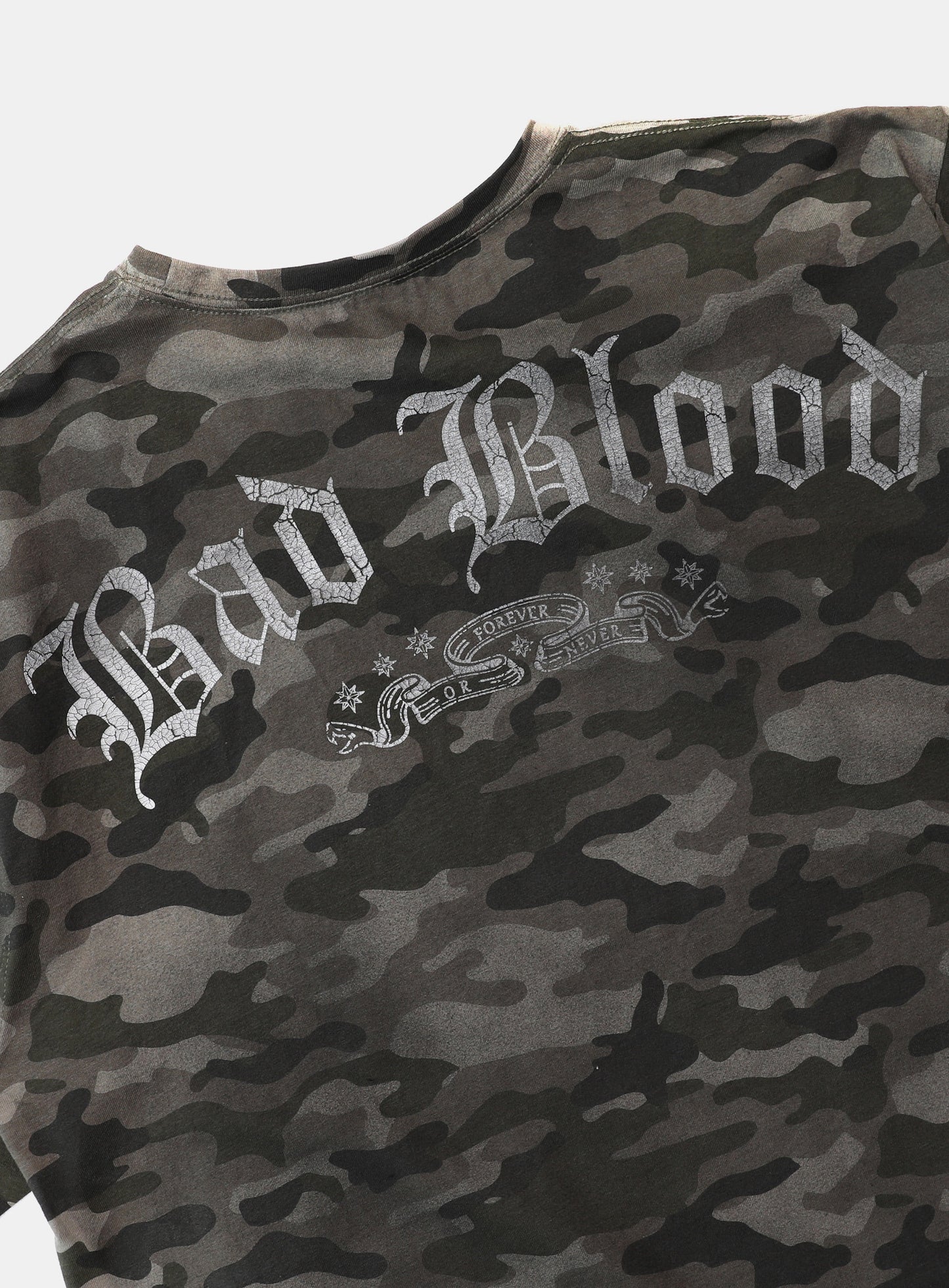 Crack Print T-Shirt - Green Camo