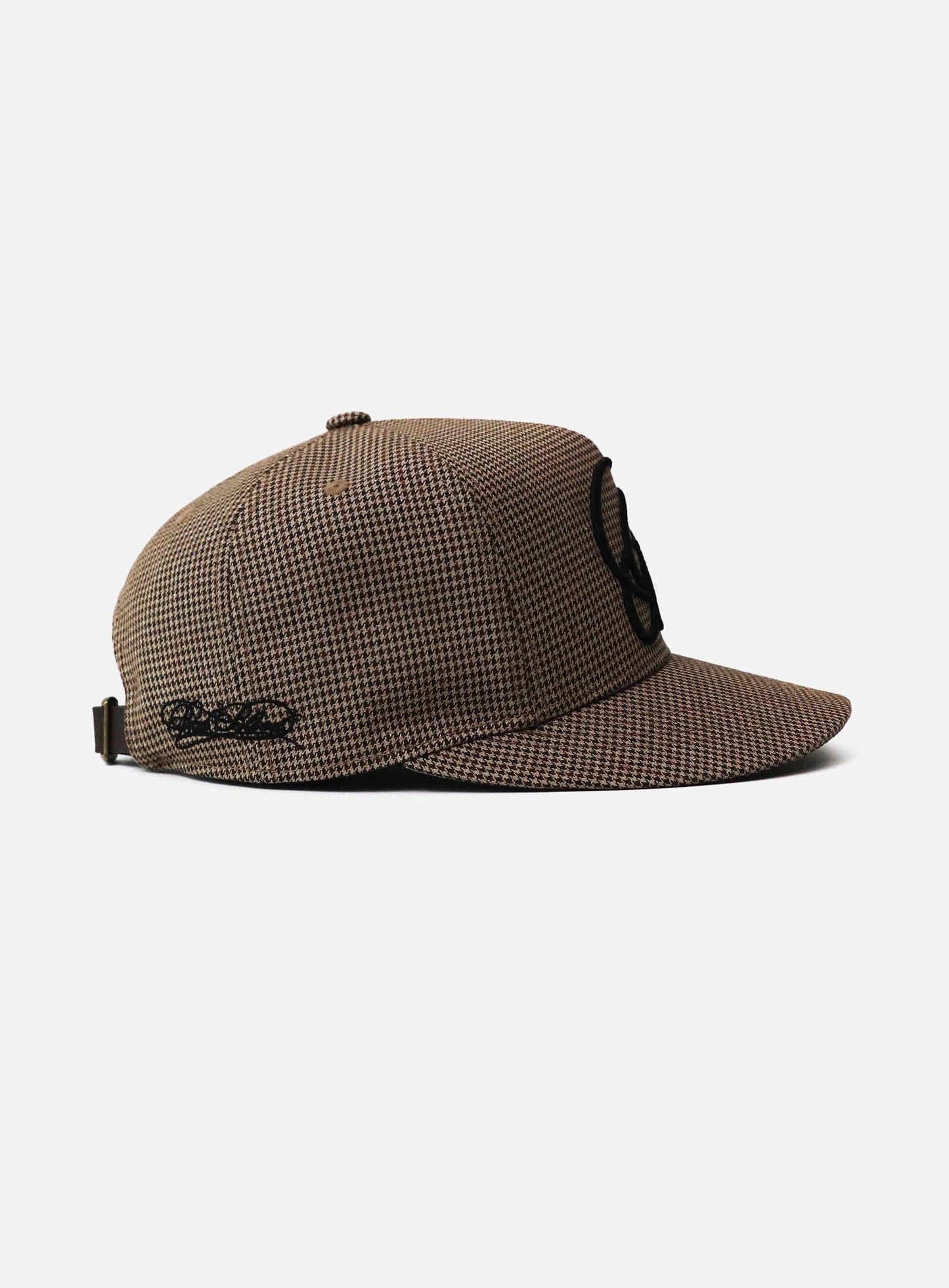 Dark Classic Street Ball Cap - Houndstooth/Brown