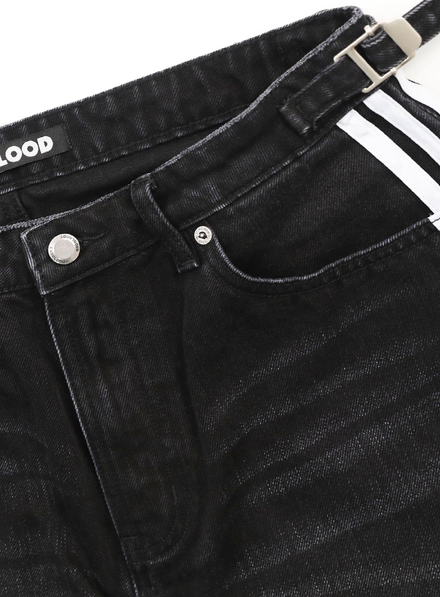 Billy Track Bermuda Jeans Baggy Fit - Black