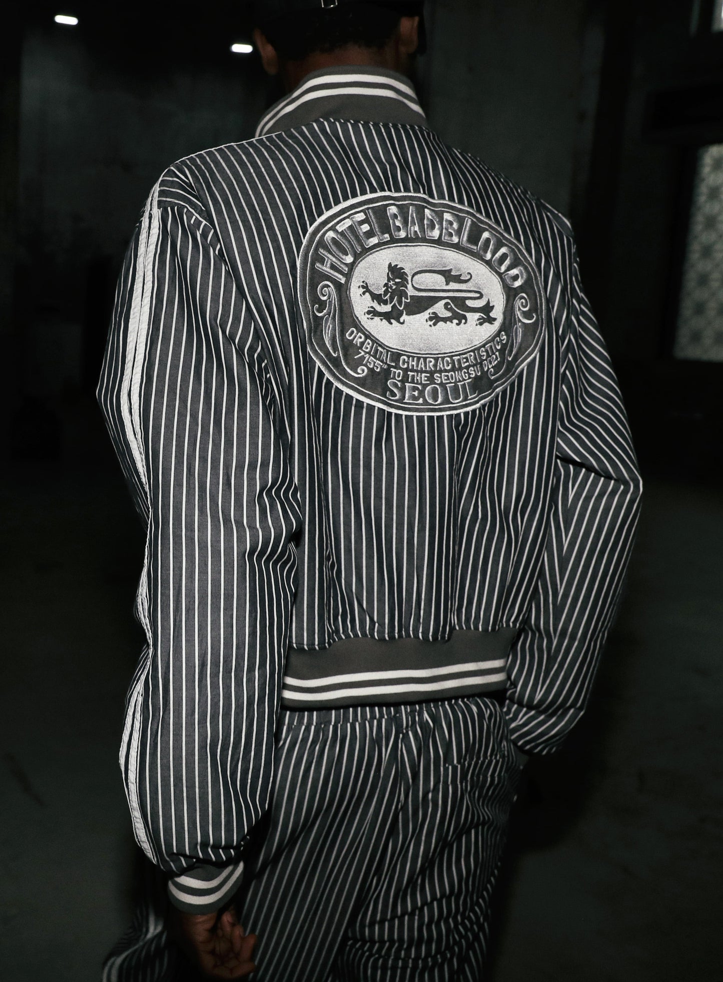 Reversible Pinstripe Track Pants - Grey