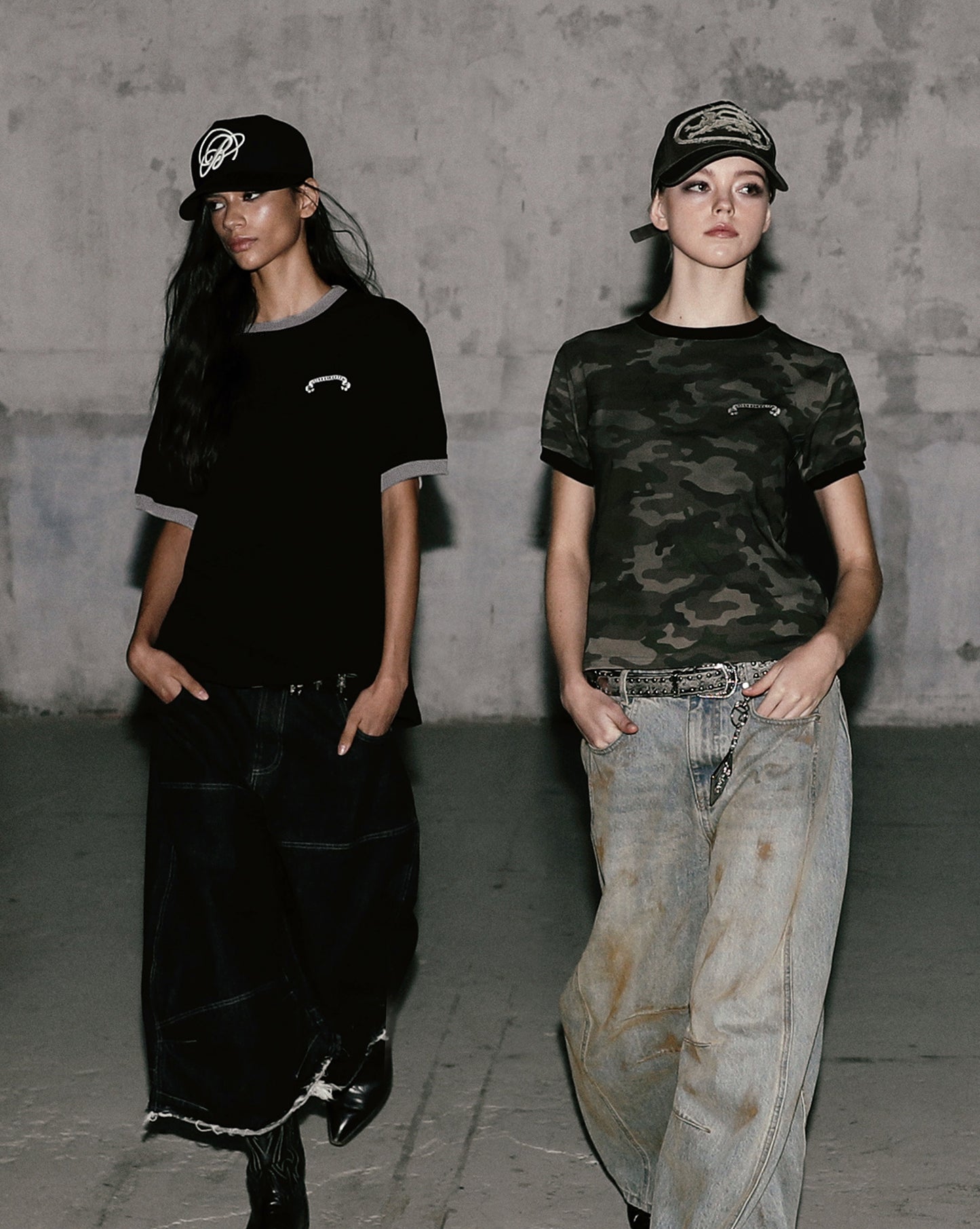 Cosmo Reflective Ringer T-Shirt - Green Camo
