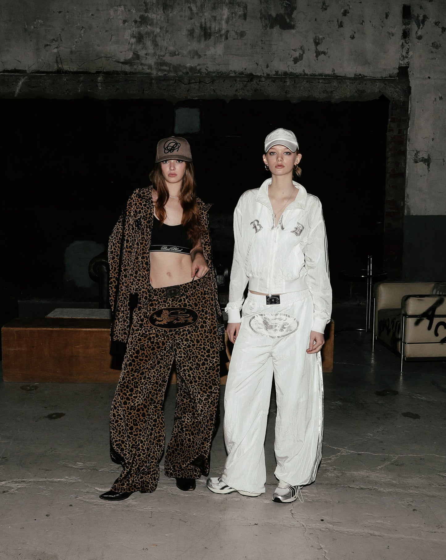 Dark Billy Nylon Curved Track Pants - White