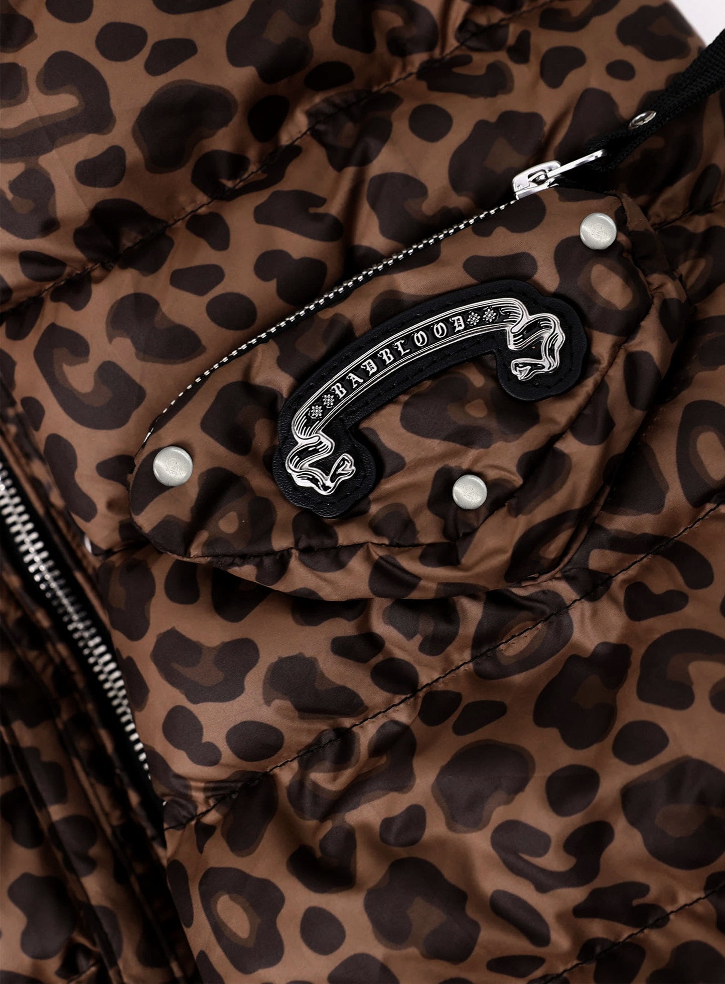 Viper 31-1 Lightweight Hooded Puffer - Brown Leopard