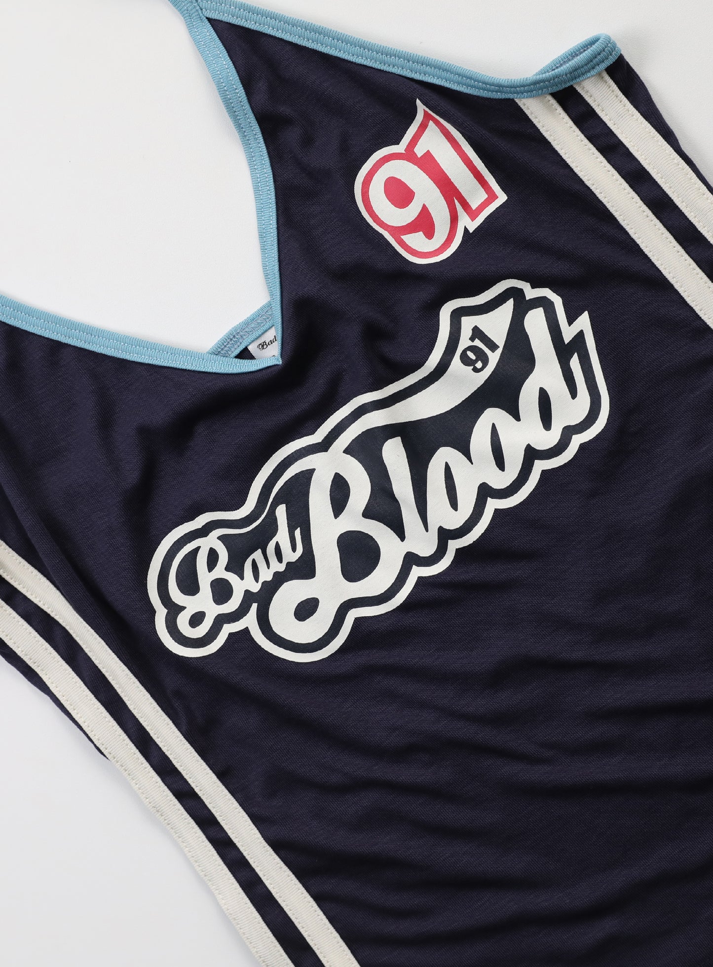 Cindy V-neck Halter Tank - Navy