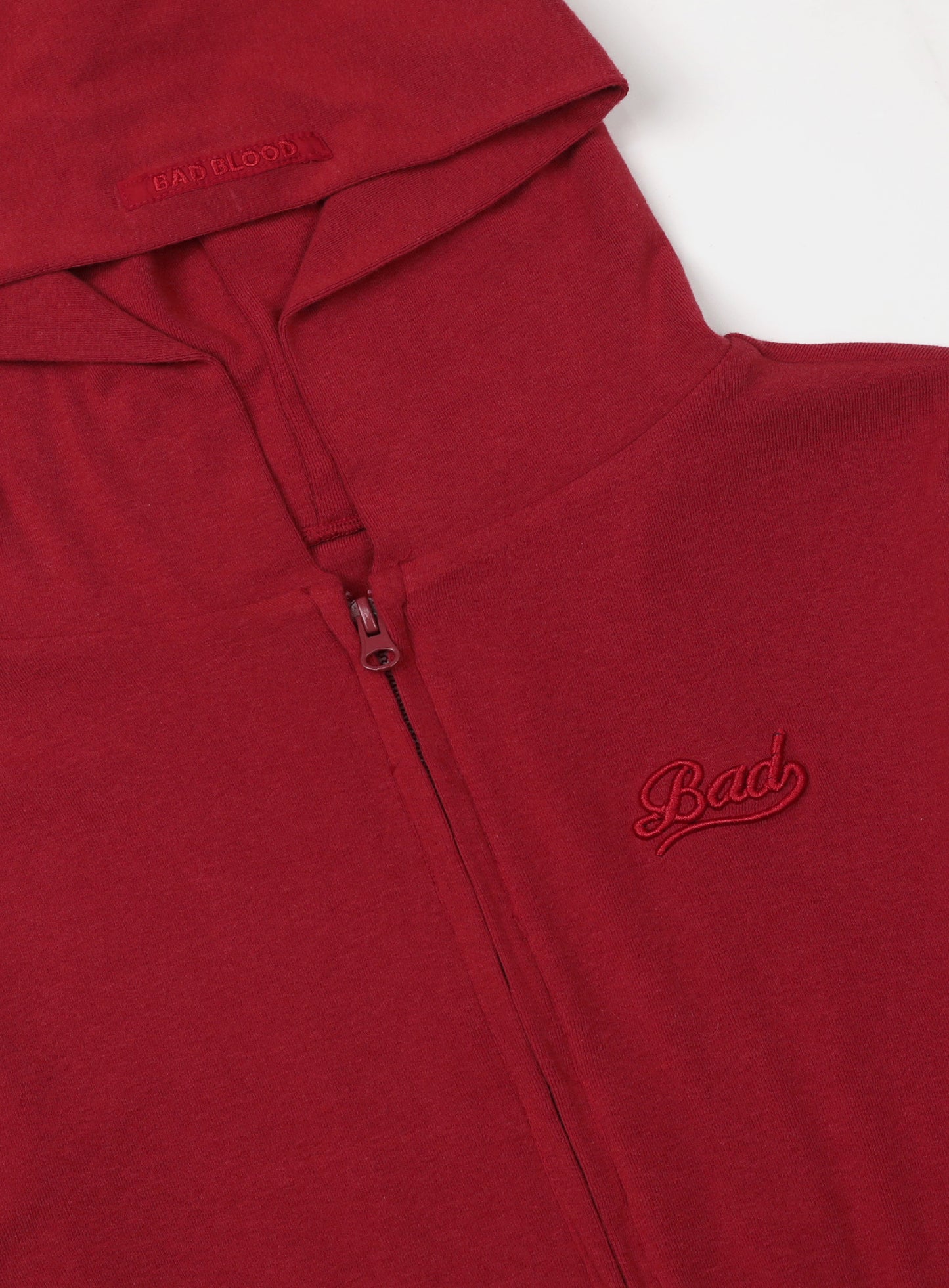 Beyond Soft Hood Zip-Up Slim Fit - Carmine
