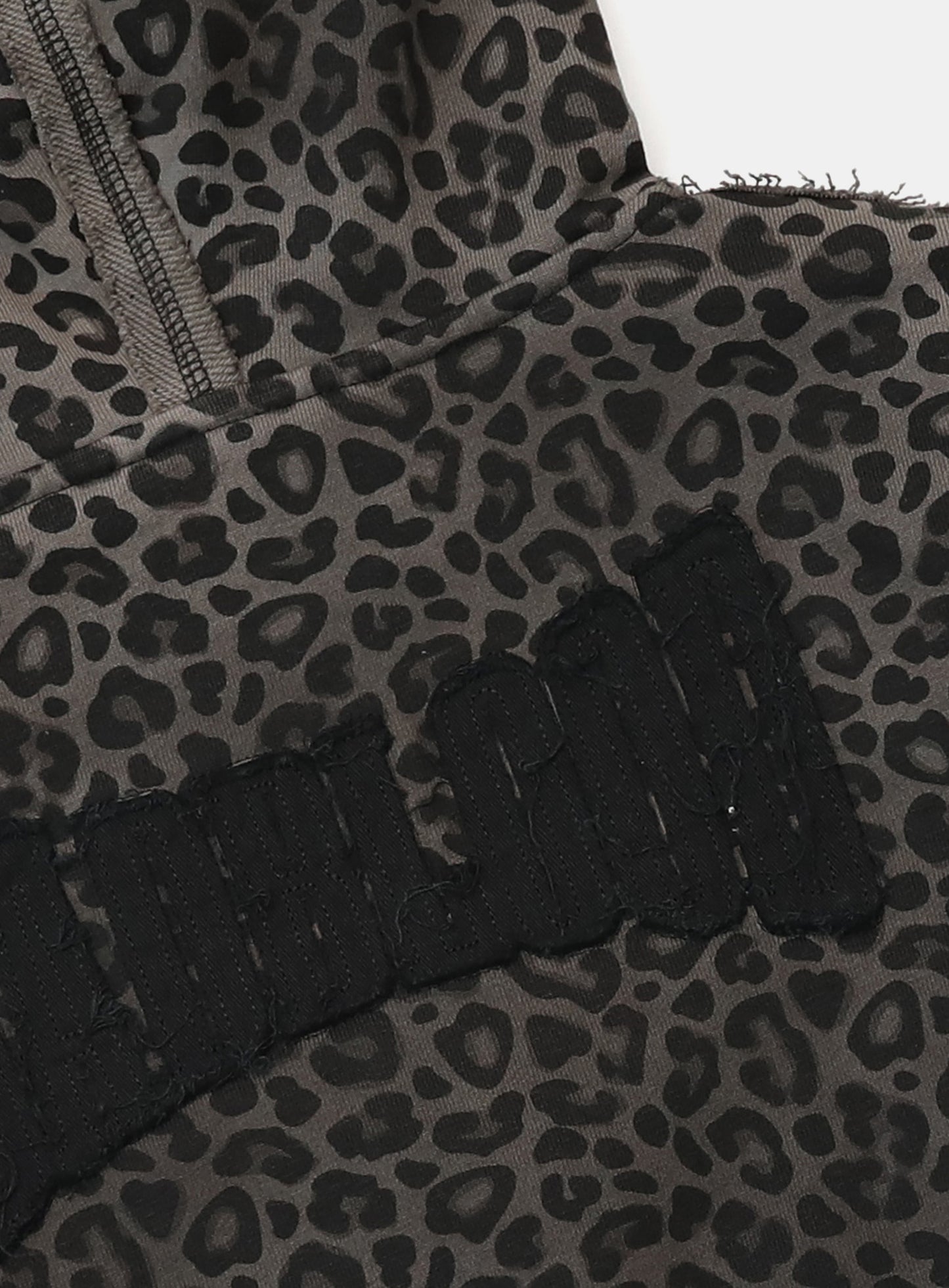 Low Edge Hooded Zip-Up Slim Fit - Black Leopard