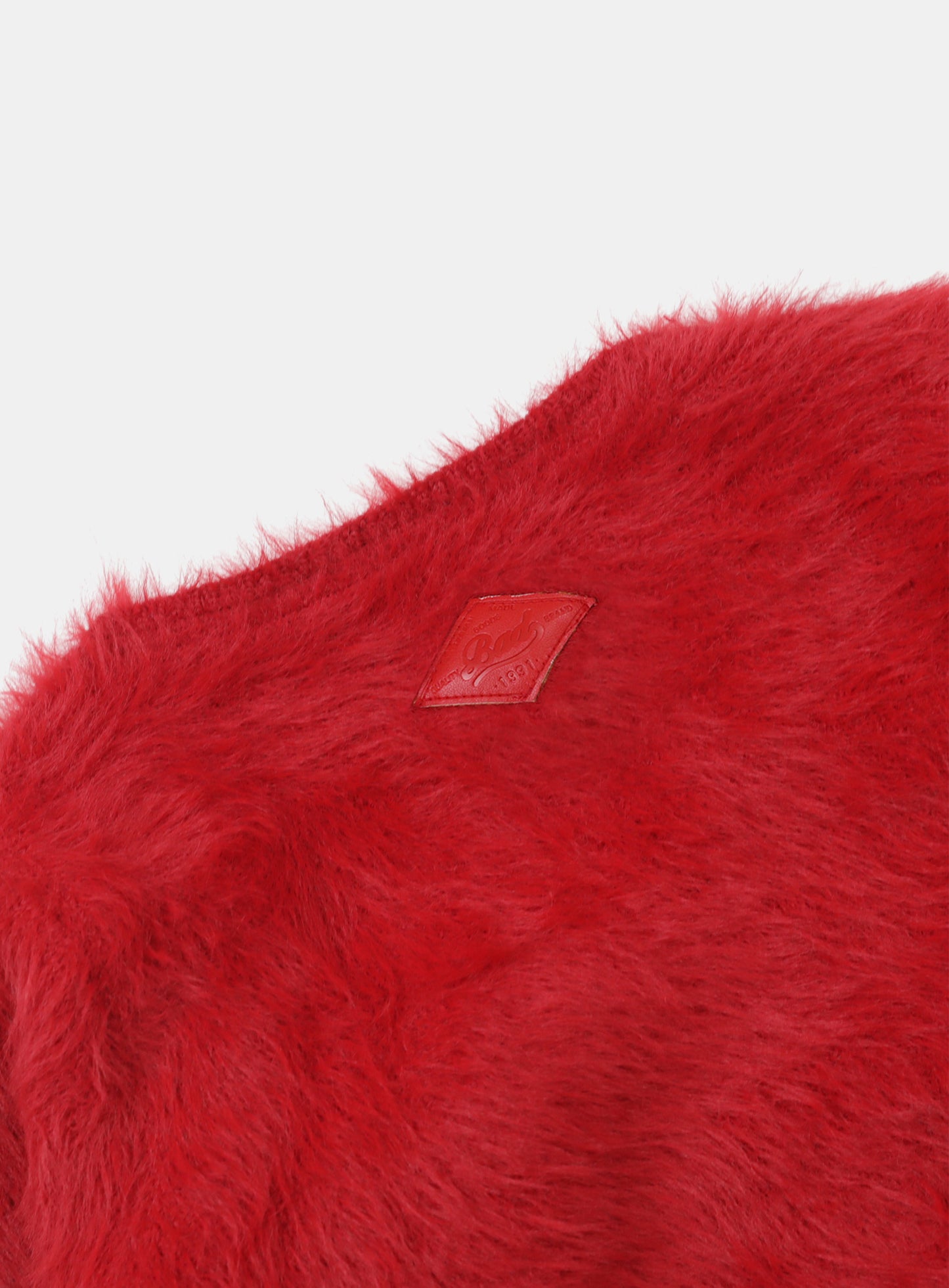 BS Mohair V-Neck Cardigan - Red