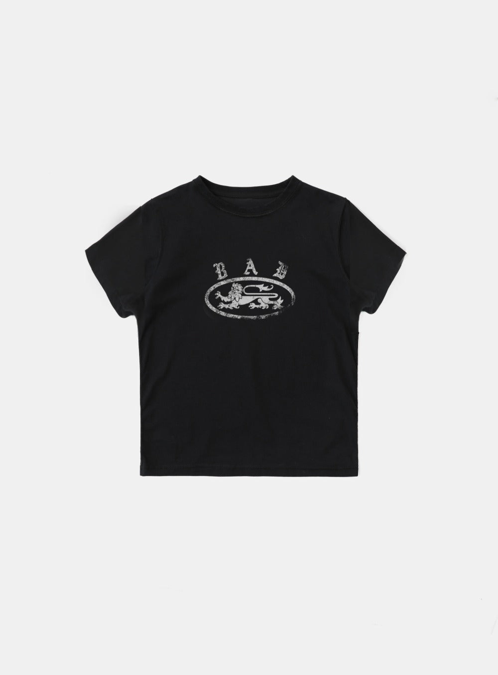 Crack Print T-Shirt - Black