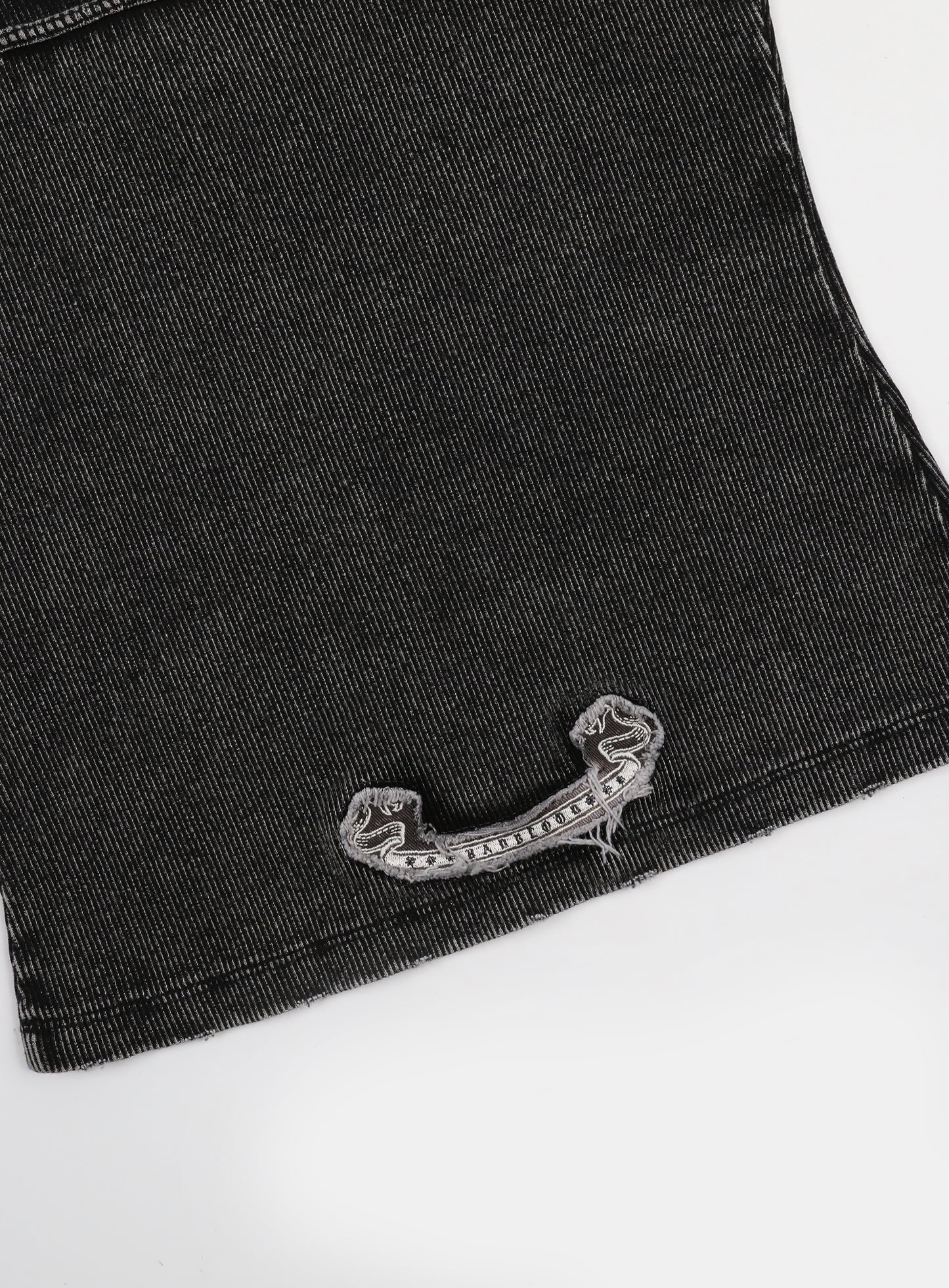 Rusty Denim String Tank - Black