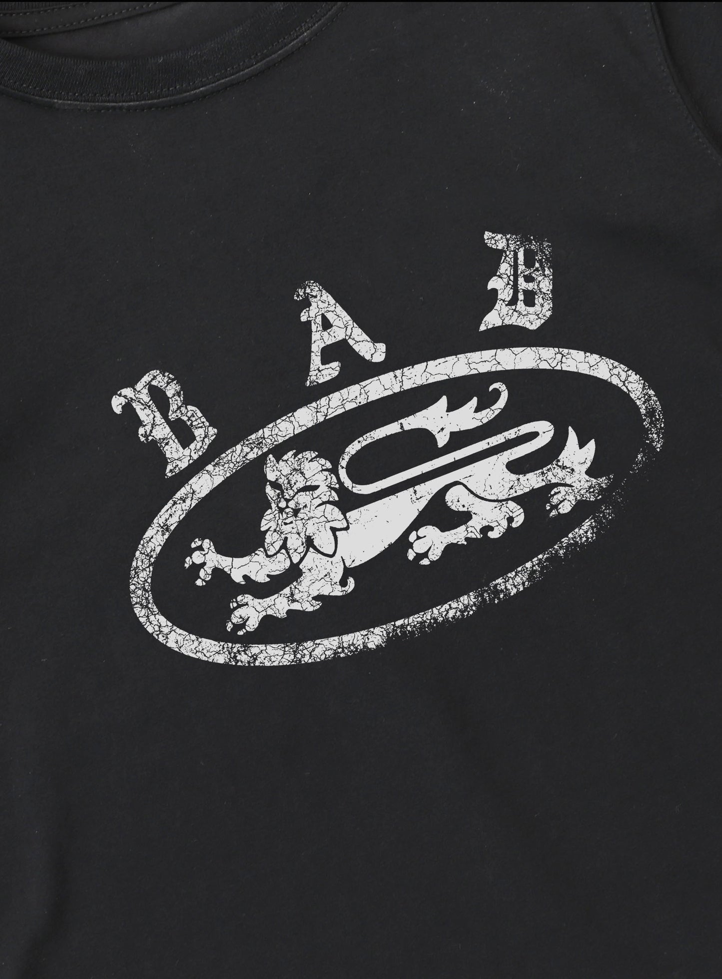 Crack Print T-Shirt - Black