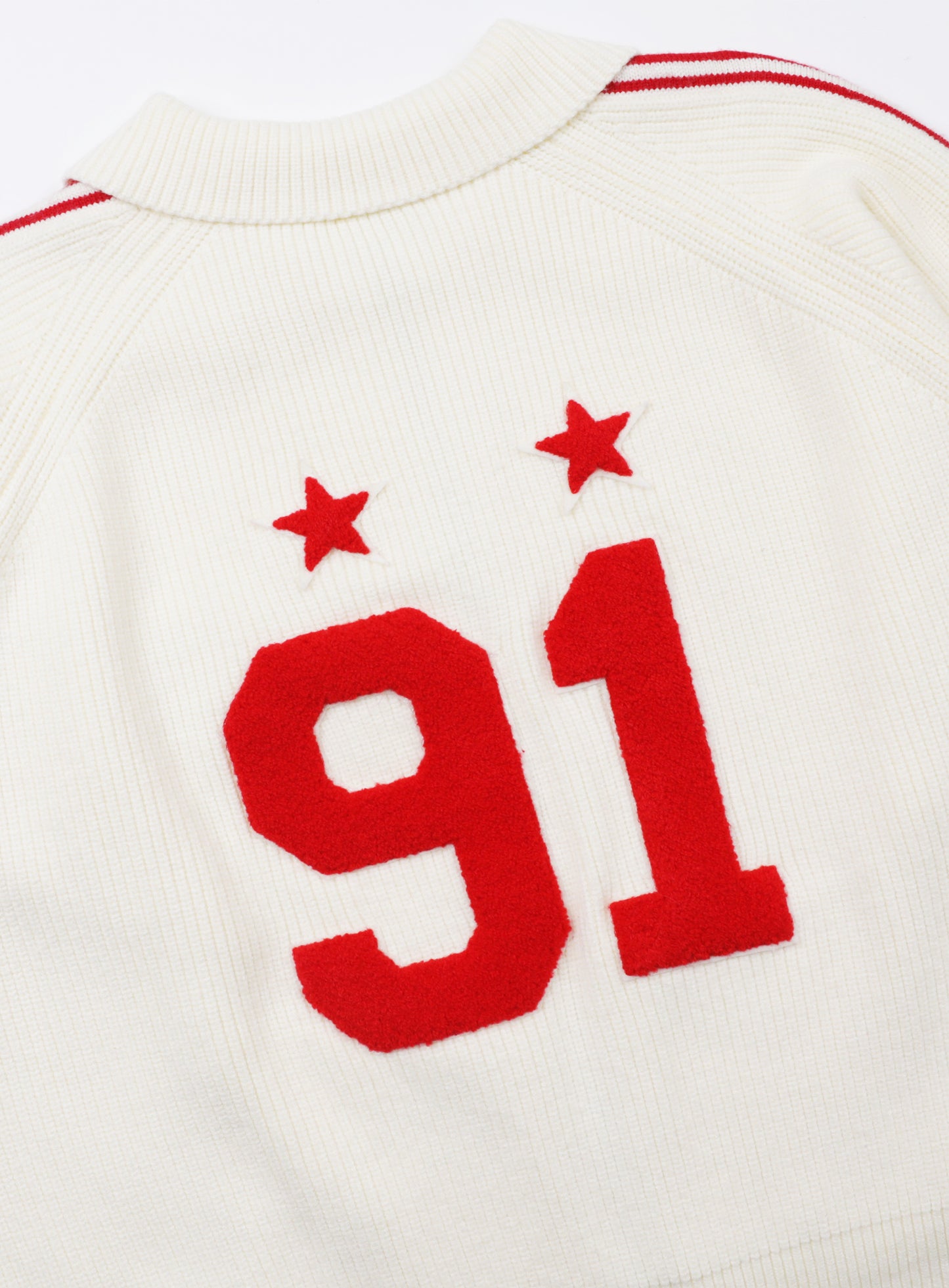 Billy Track Zip-Up Sweater - Cream