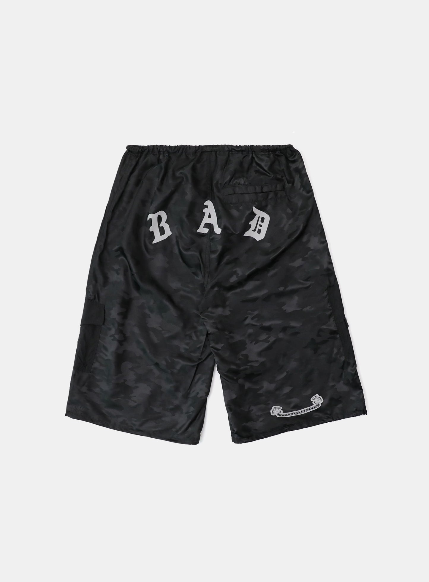Mystic Nylon Reflective Bermuda Cargo Pants - Black Camo