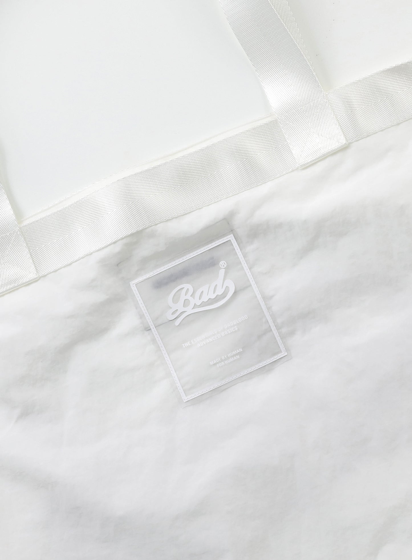 Bad Logo Nylon Shopper Bag - White