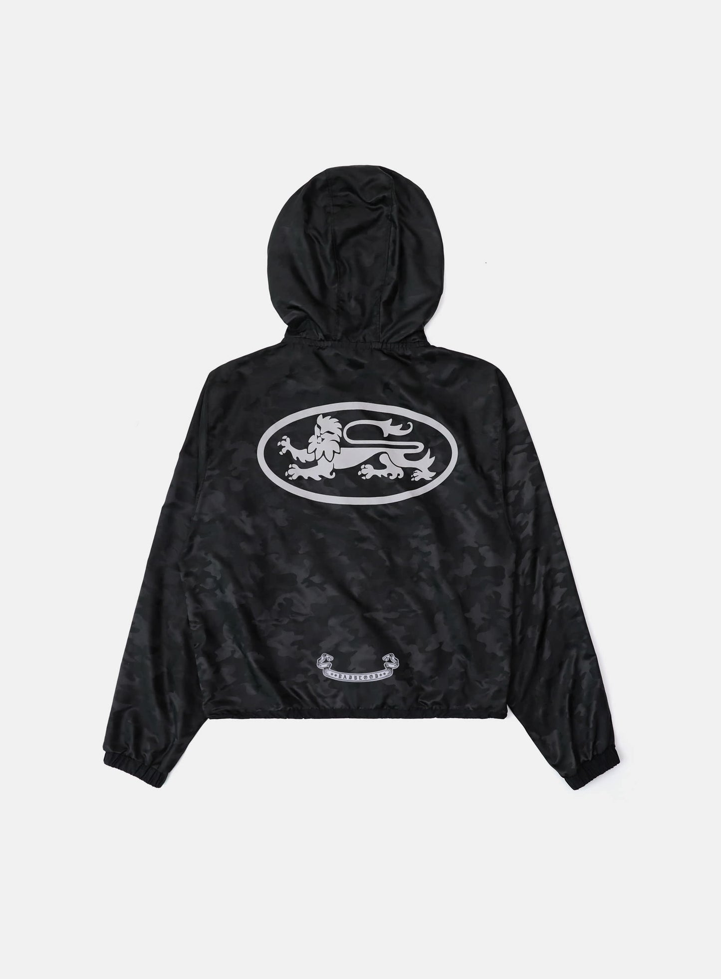 Mystic Nylon Reflective Hooded Zip-Up - Black Camo