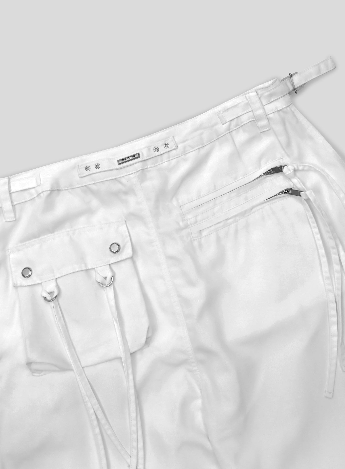 Squad Nylon Curved Cargo Pants - White